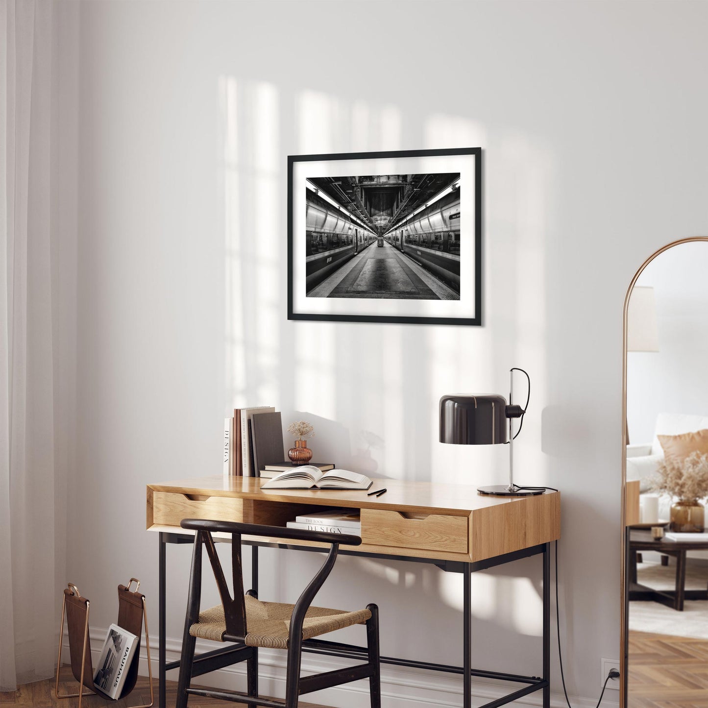 Black and white fine art print of Metro-North Railroad, Grand Central New York City