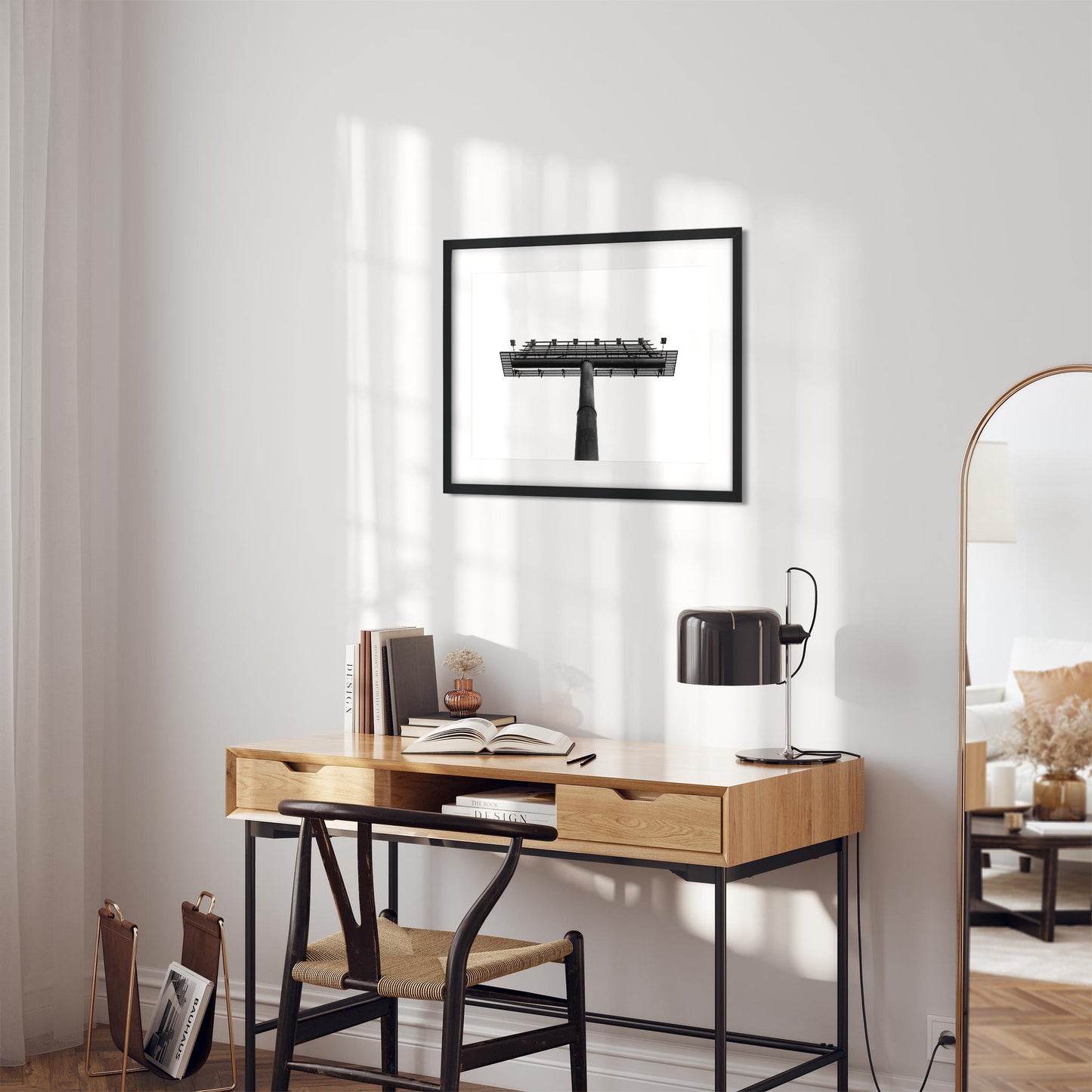 Black and White New York Architecture Fine Art Print of Billboard, Midtown Manhattan