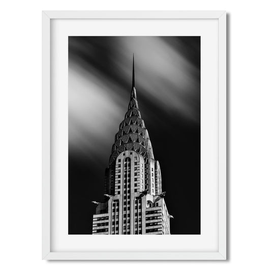 Black and white fine art print of Chrysler Building New York City