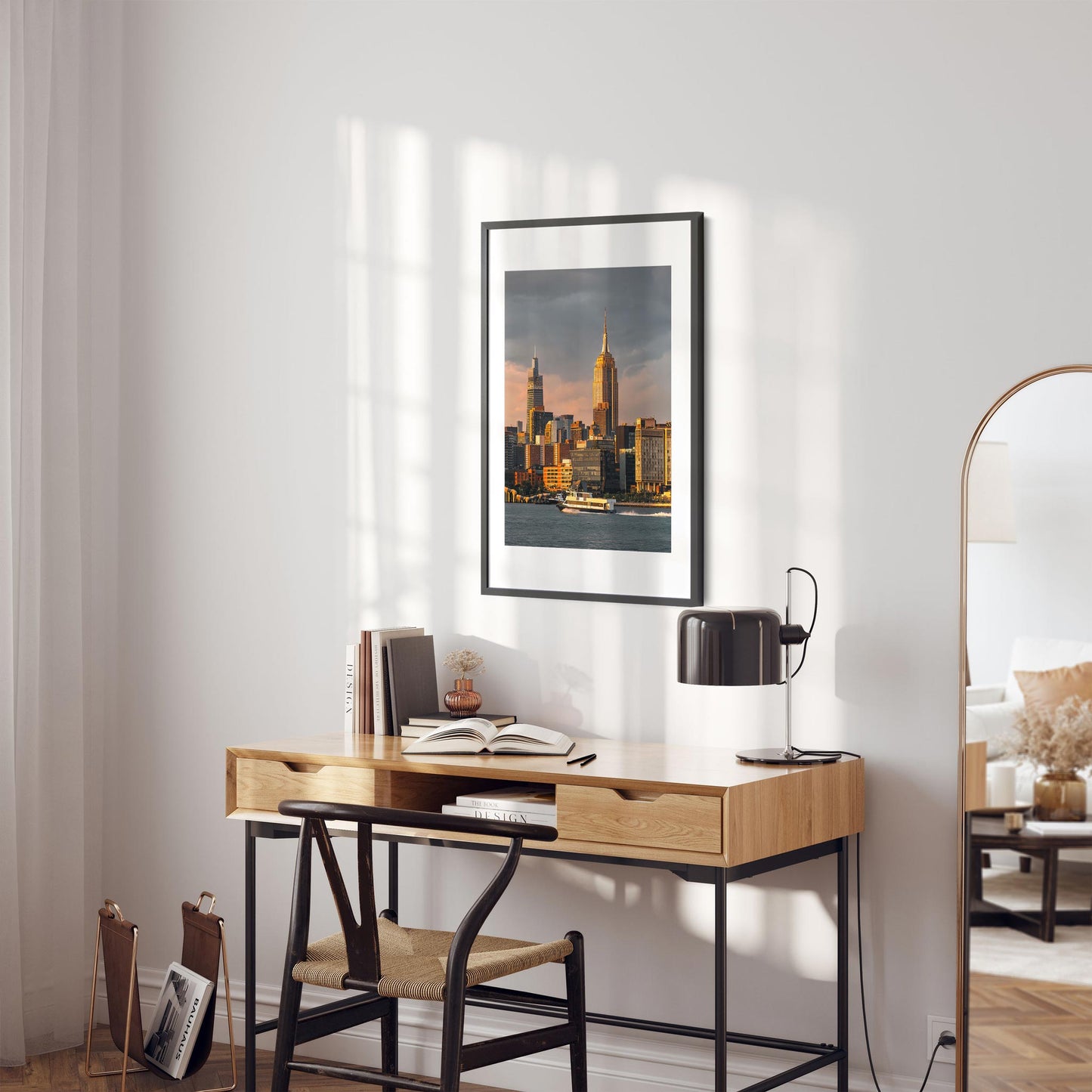 Fine art print of Hudson River and Midtown Manhattan New York City