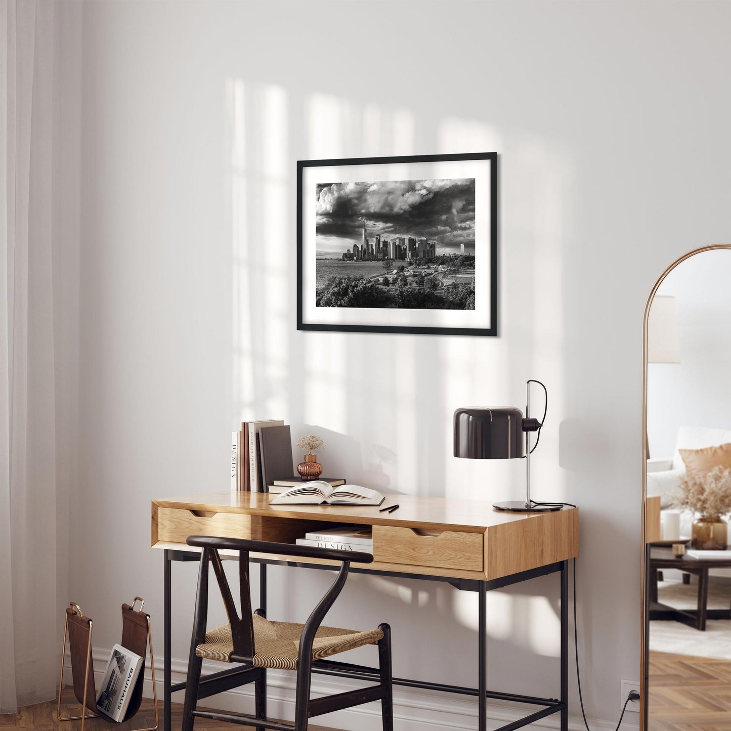 Fine art print of Lower Manhattan Skyline under Storm Clouds