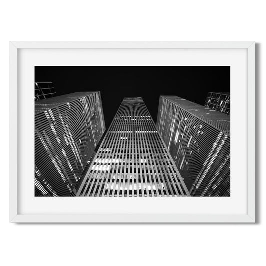 Fine art print of 1221 Avenue of the Americas at Night New York City