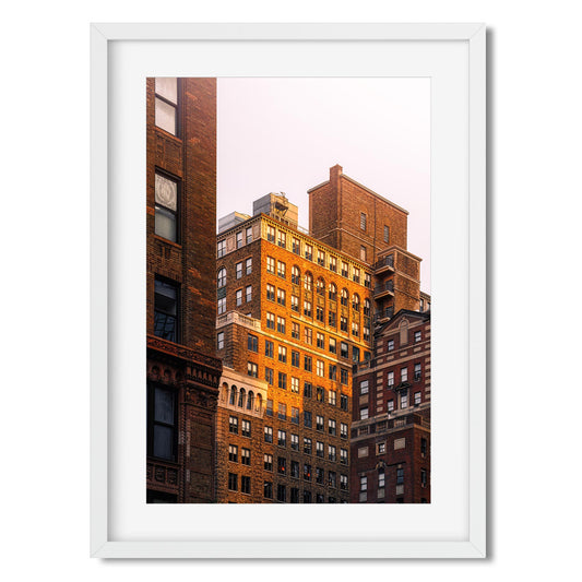 Fine art print of Sunset Color on Ninth Ave Midtown Manhattan NYC