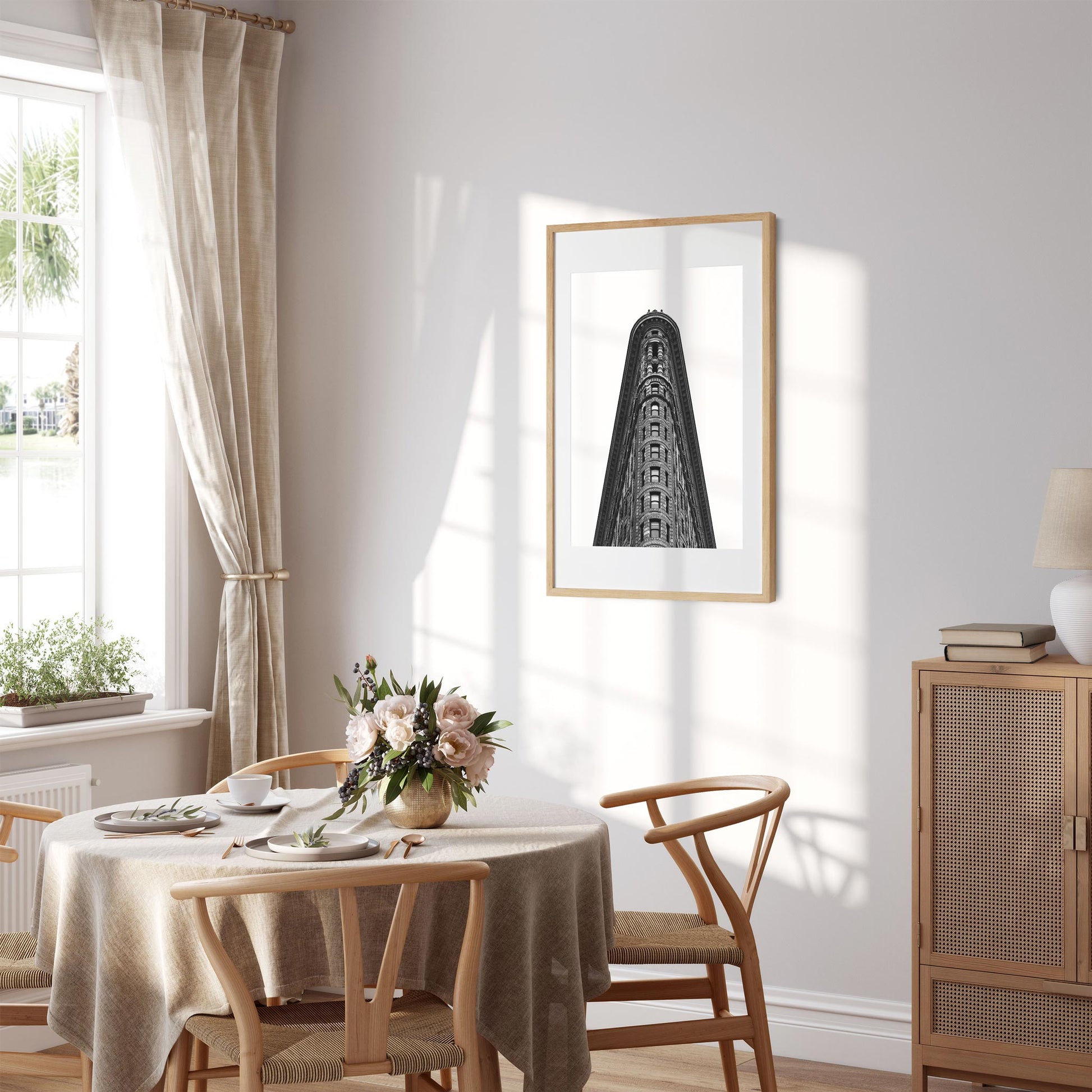 Black and white fine art print of Flatiron Building New York City