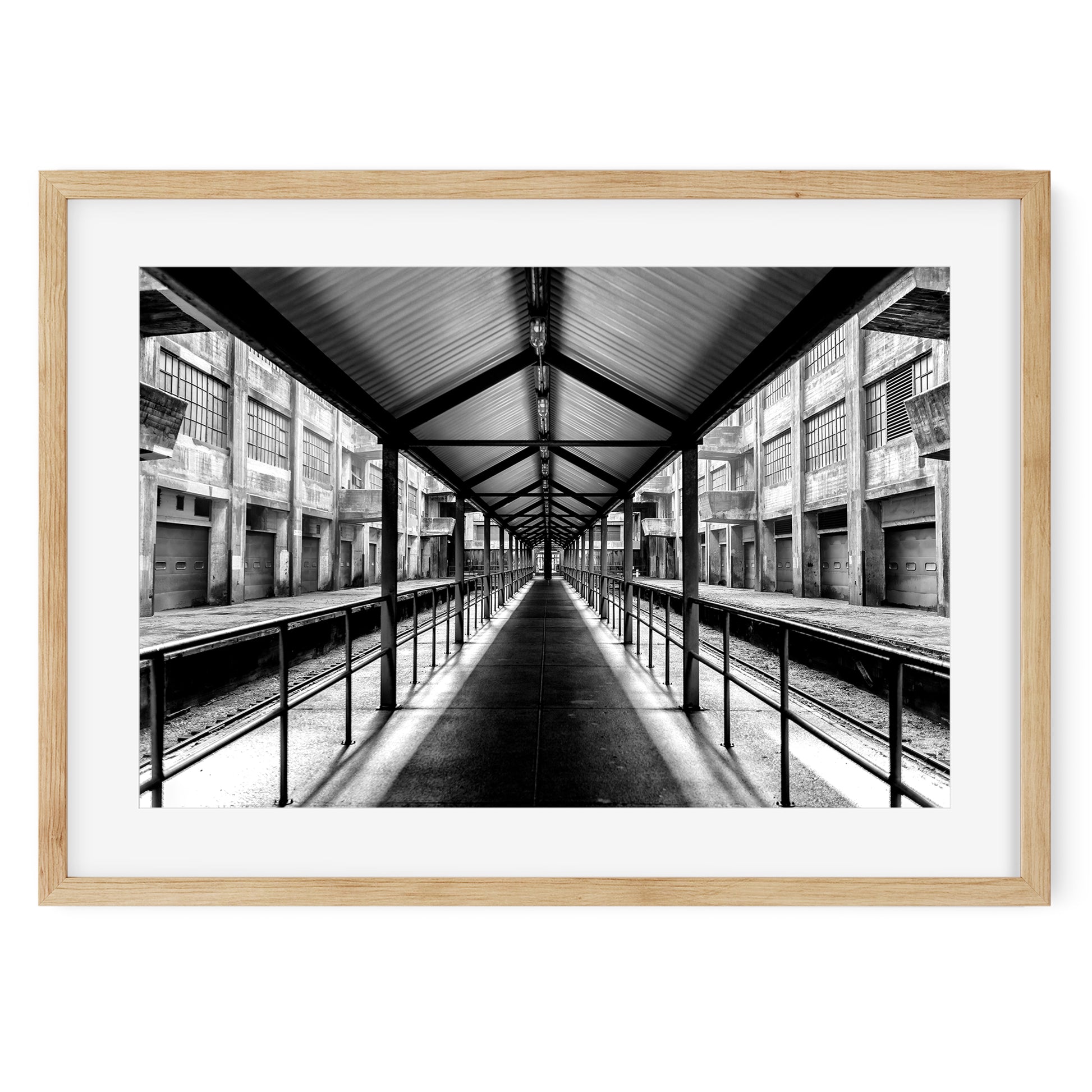 Black and White New York Architecture Fine Art Print of Brooklyn Army Terminal