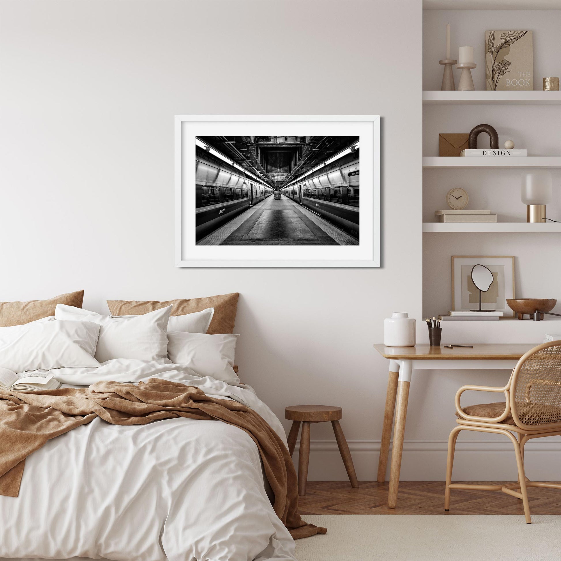 Black and white fine art print of Metro-North Railroad, Grand Central New York City