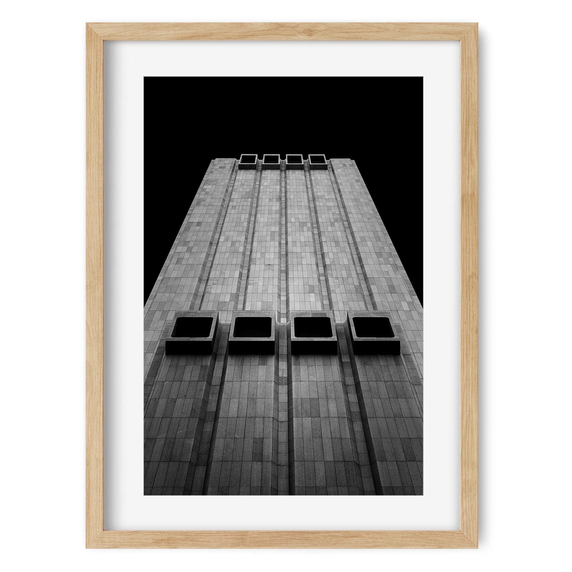 Black and white fine art print of AT&T Long Lines Building in Tribeca New York City