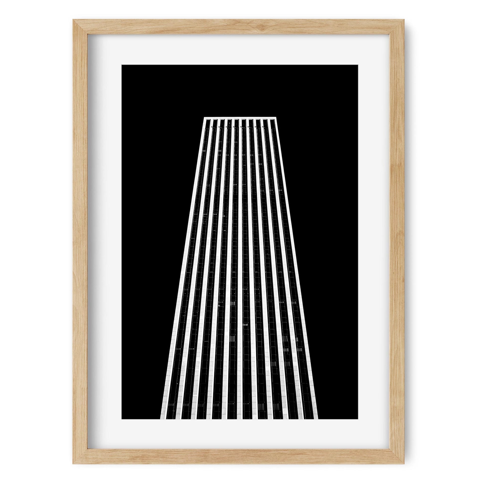 Black and white fine art print of General Motors Building New York City