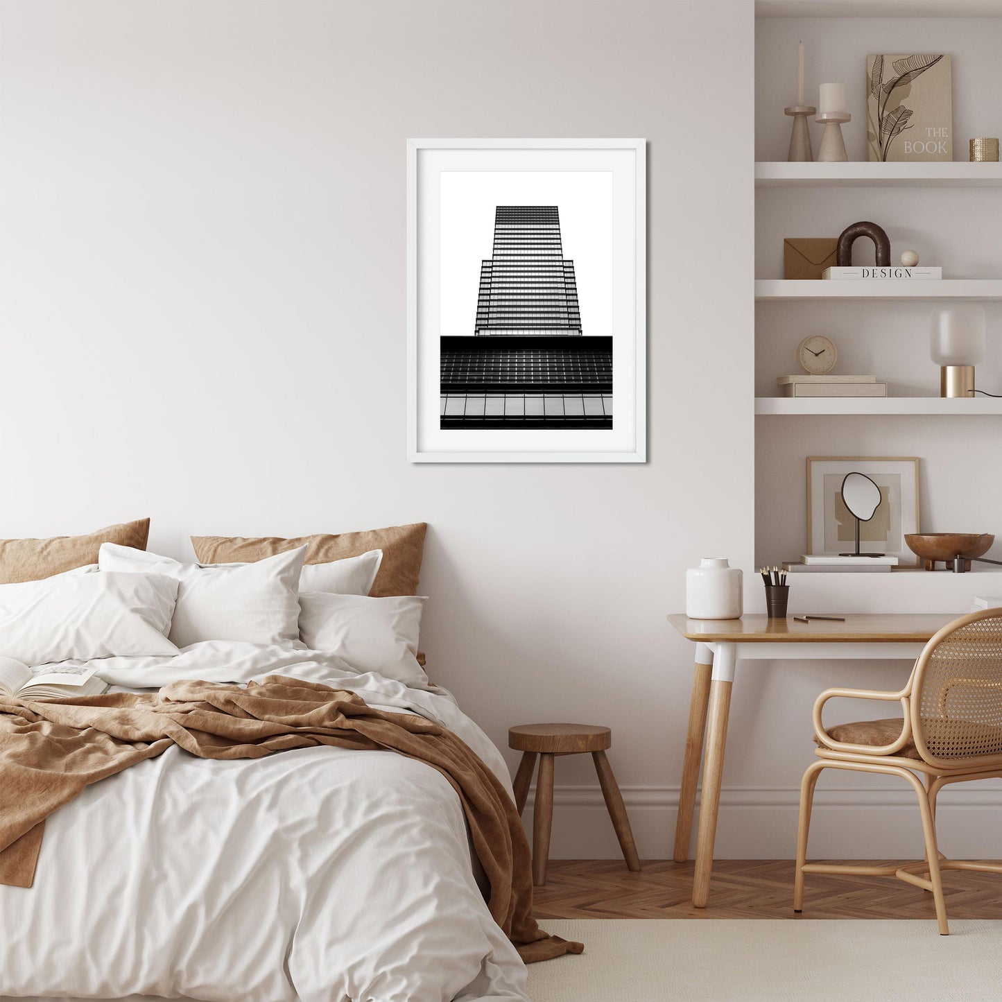 Black and white fine art print of Bloomberg Lexington Ave Midtown East NYC