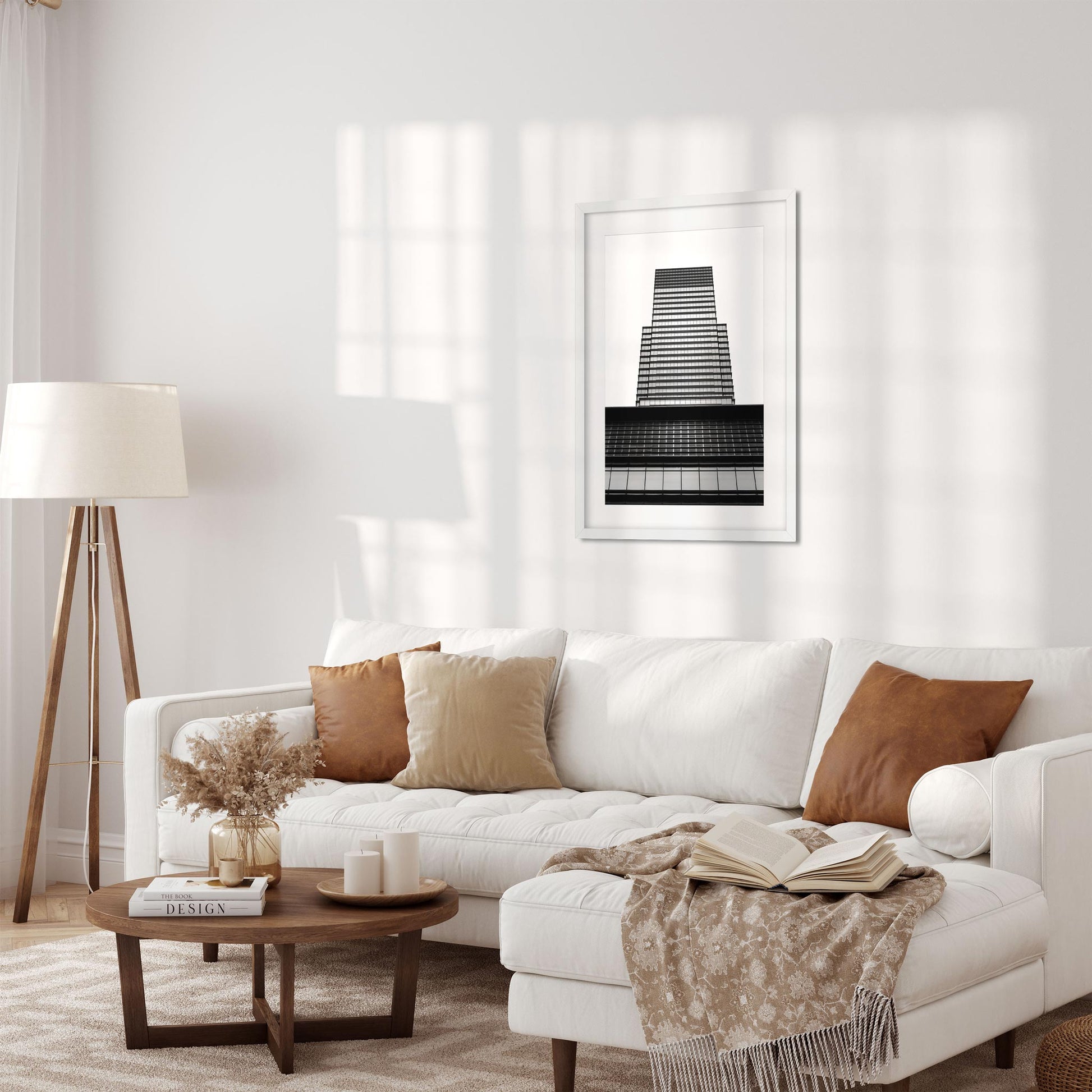 Black and white fine art print of Bloomberg Lexington Ave Midtown East NYC