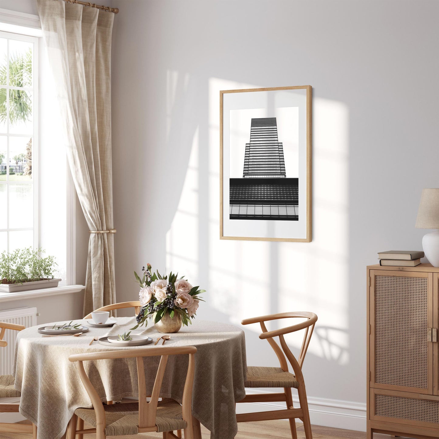 Black and white fine art print of Bloomberg Lexington Ave Midtown East NYC