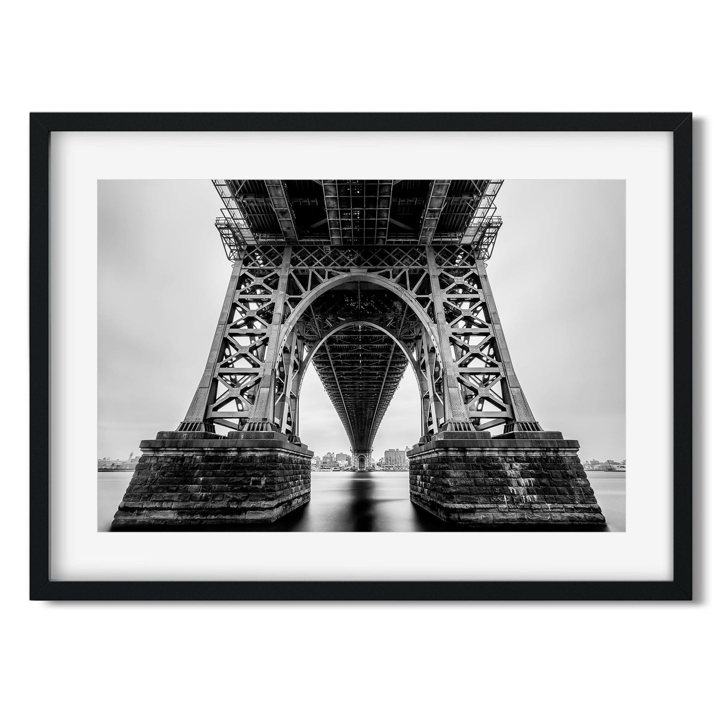 Black and white fine art print of Williamsburg Bridge New York City