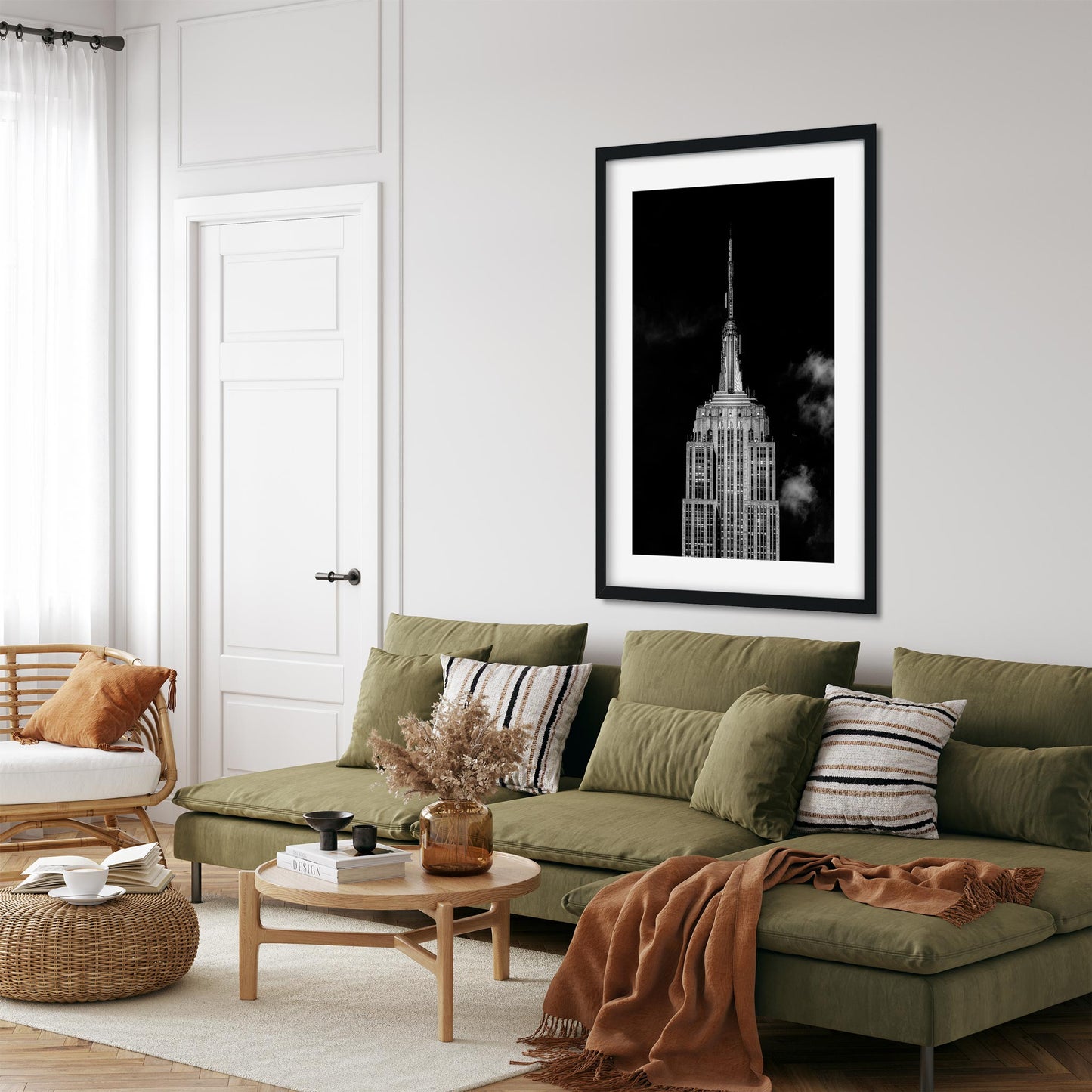 Black and white fine art print of Empire State Building New York City