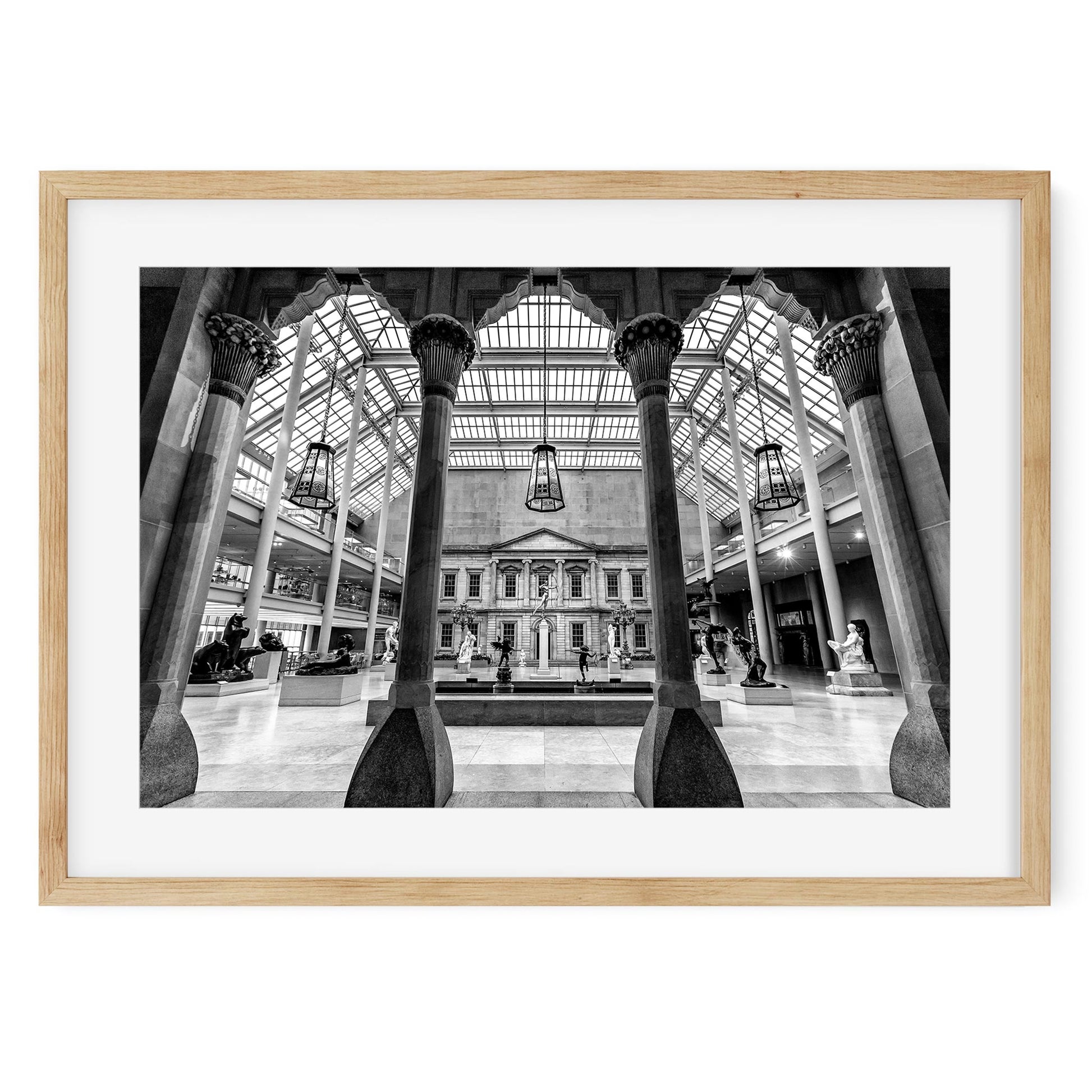 Black and white fine art print of Metropolitan Museum of Art New York City