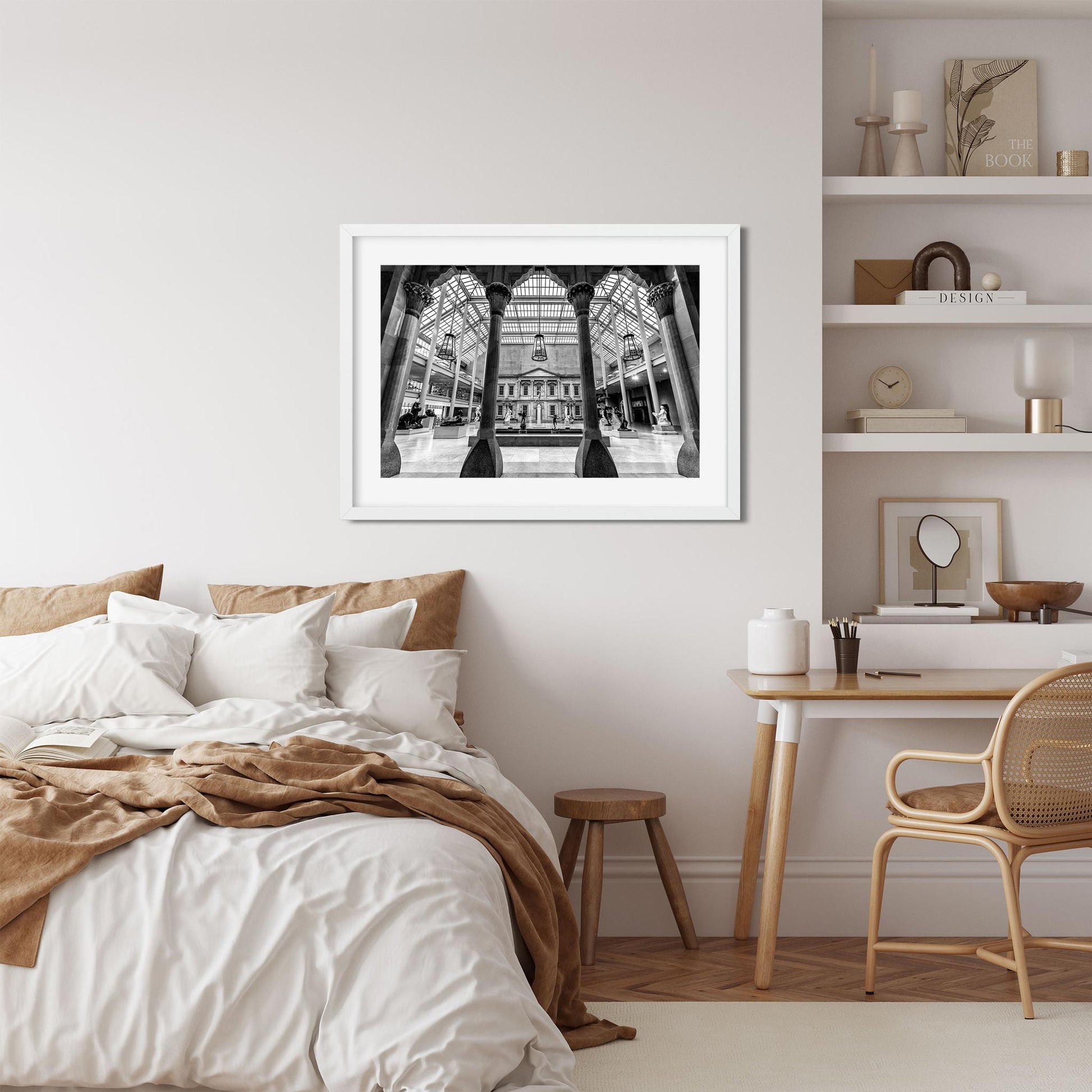 Black and white fine art print of Metropolitan Museum of Art New York City
