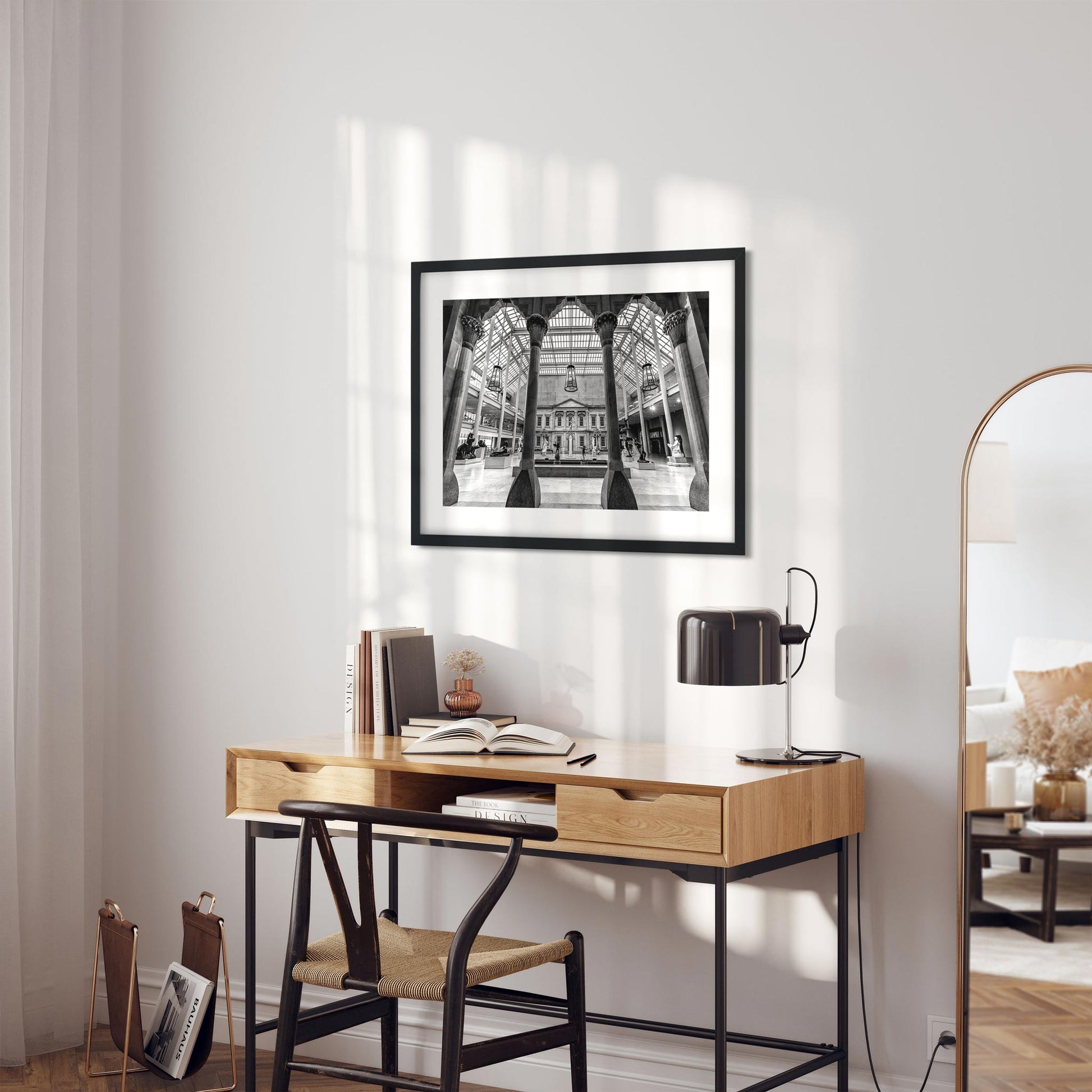 Black and white fine art print of Metropolitan Museum of Art New York City