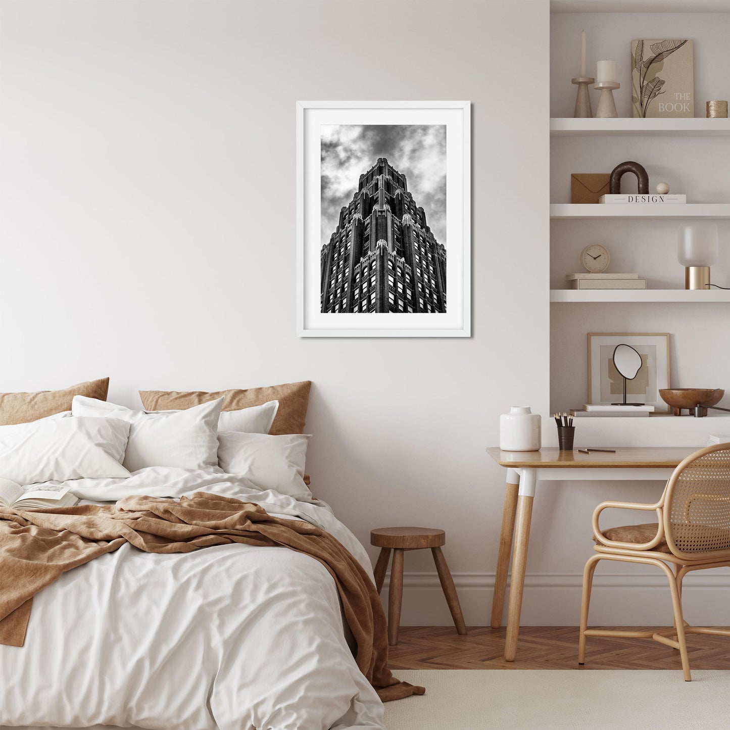 Black and white fine art print of 519 8th Avenue Brooklyn New York