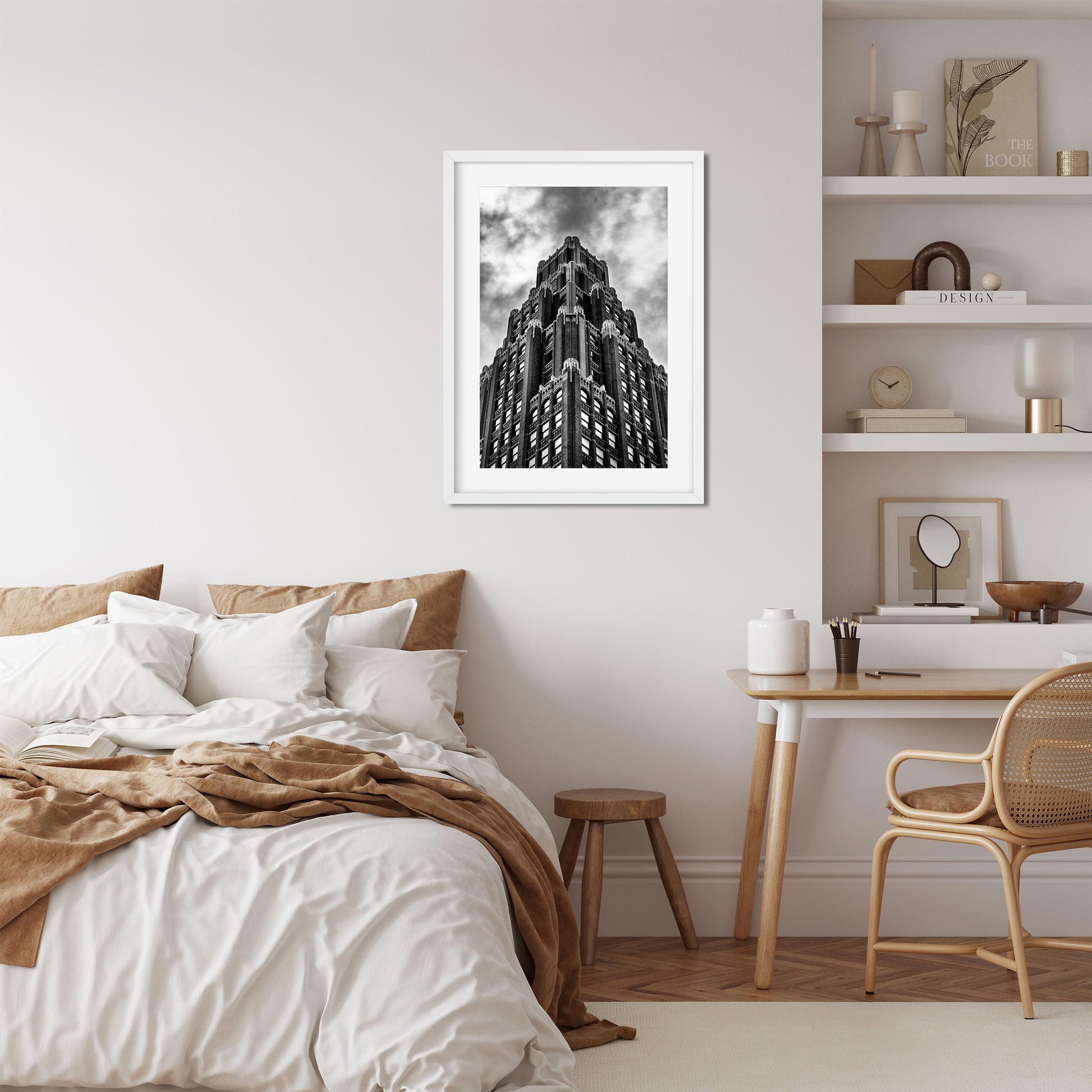 Black and white fine art print of 519 8th Avenue Brooklyn New York