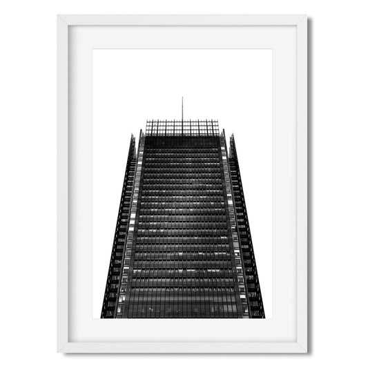 Black and white fine art print of The New York Times Building  Midtown Manhattan NYC