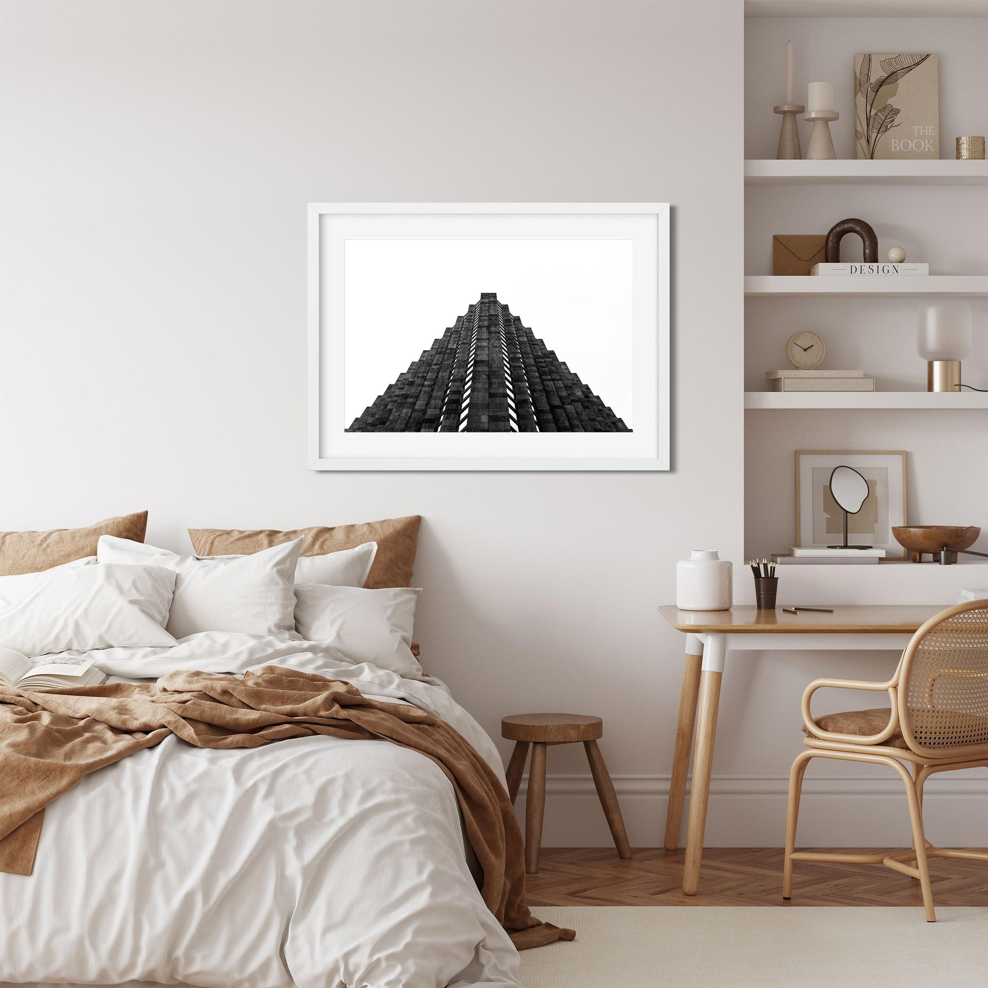 Black and white fine art print of 1300 Avenue of the Americas Midtown Manhattan NYC