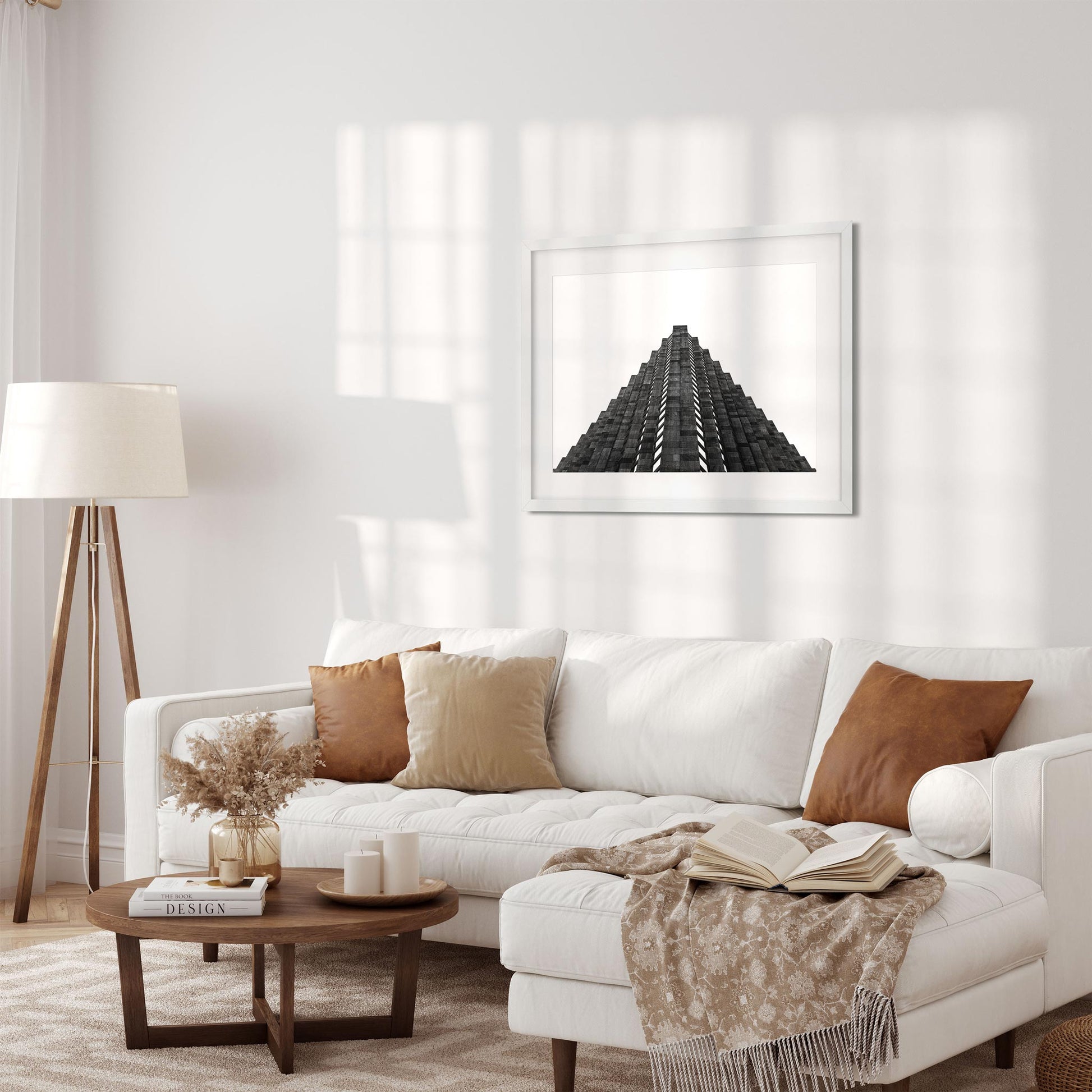 Black and white fine art print of 1300 Avenue of the Americas Midtown Manhattan NYC