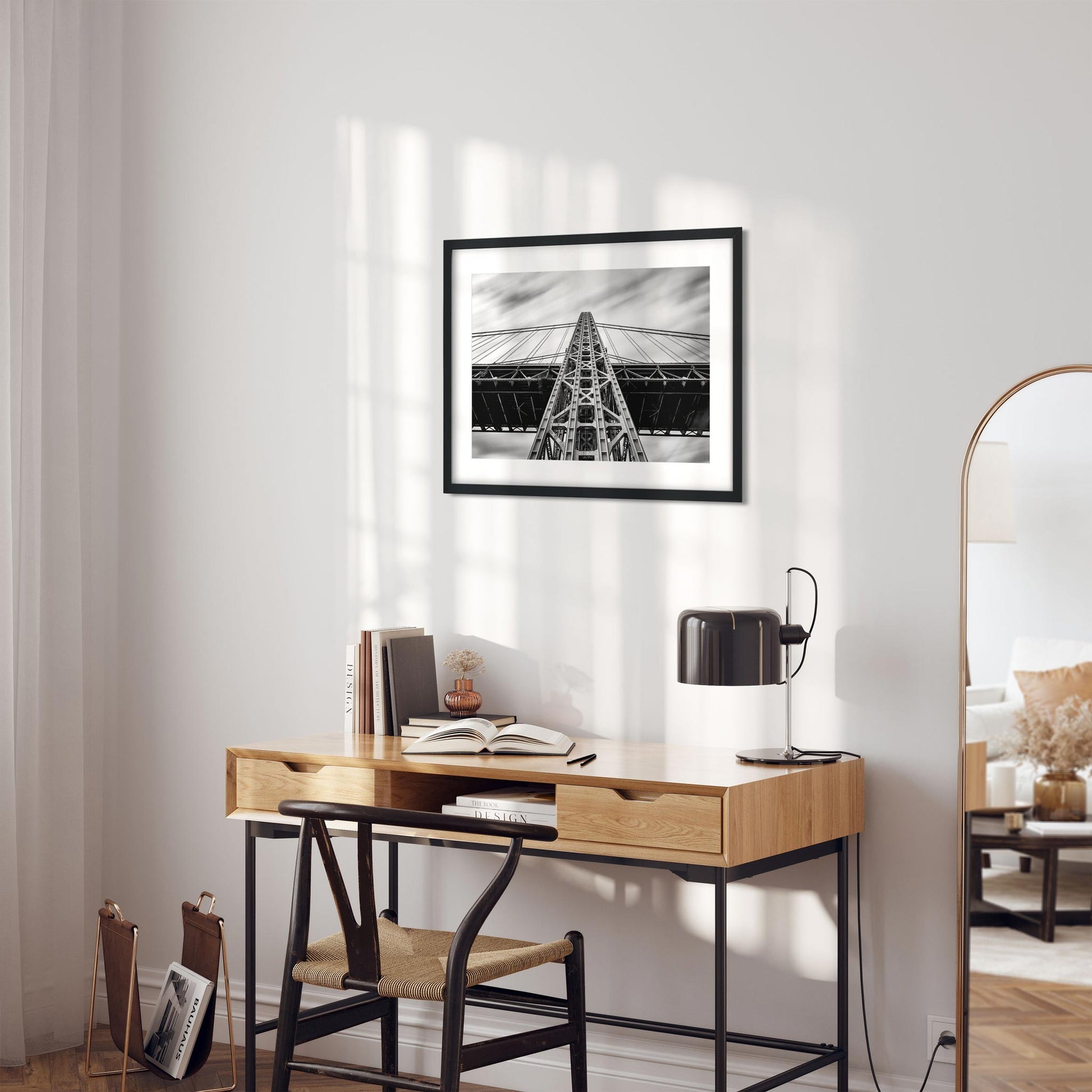 Black and white fine art print of George Washington Bridge New York City