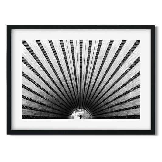 Black and white fine art print of Playmates Arch Central Park New York City