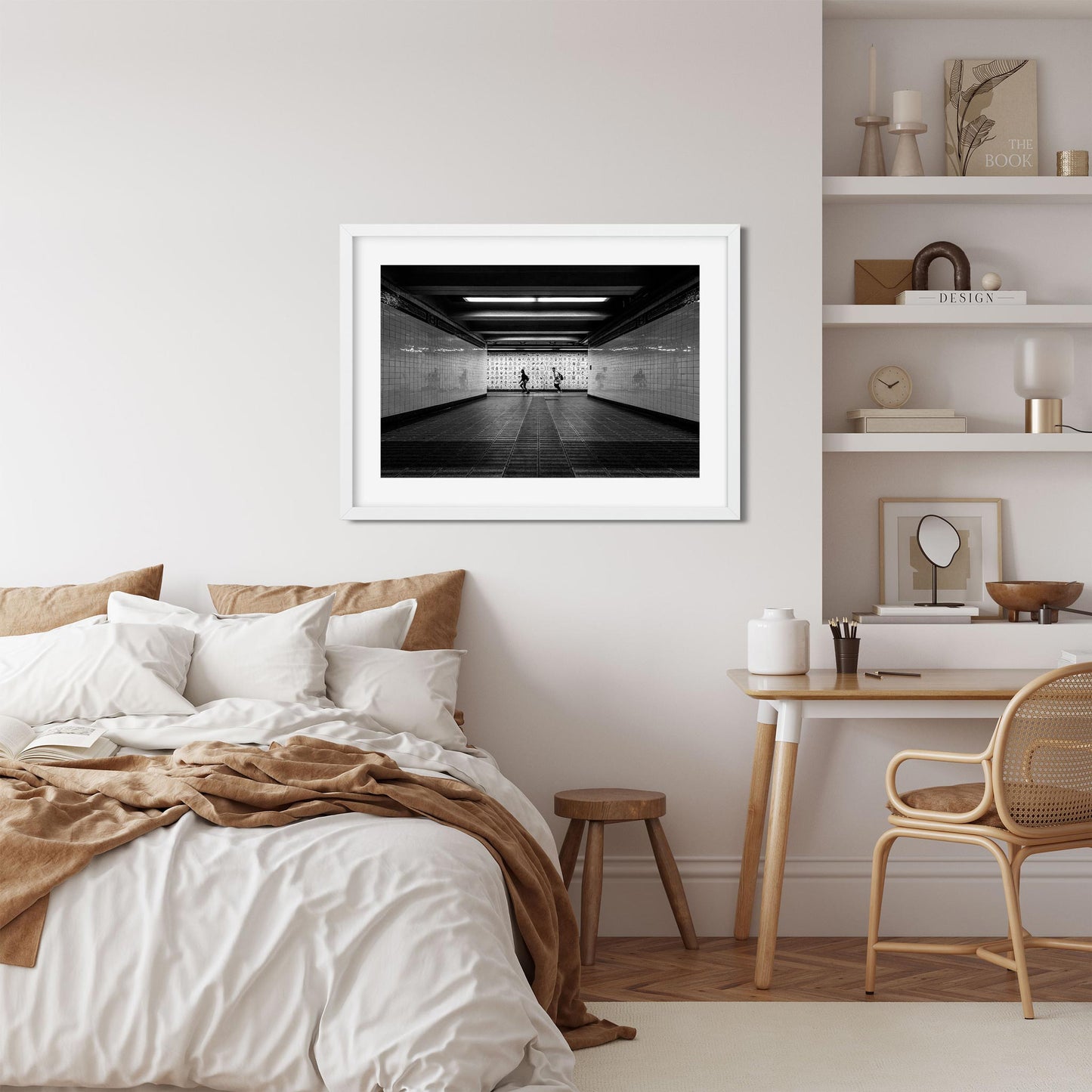 Black and white fine art print of Canal Street Subway Lower Manhattan New York City