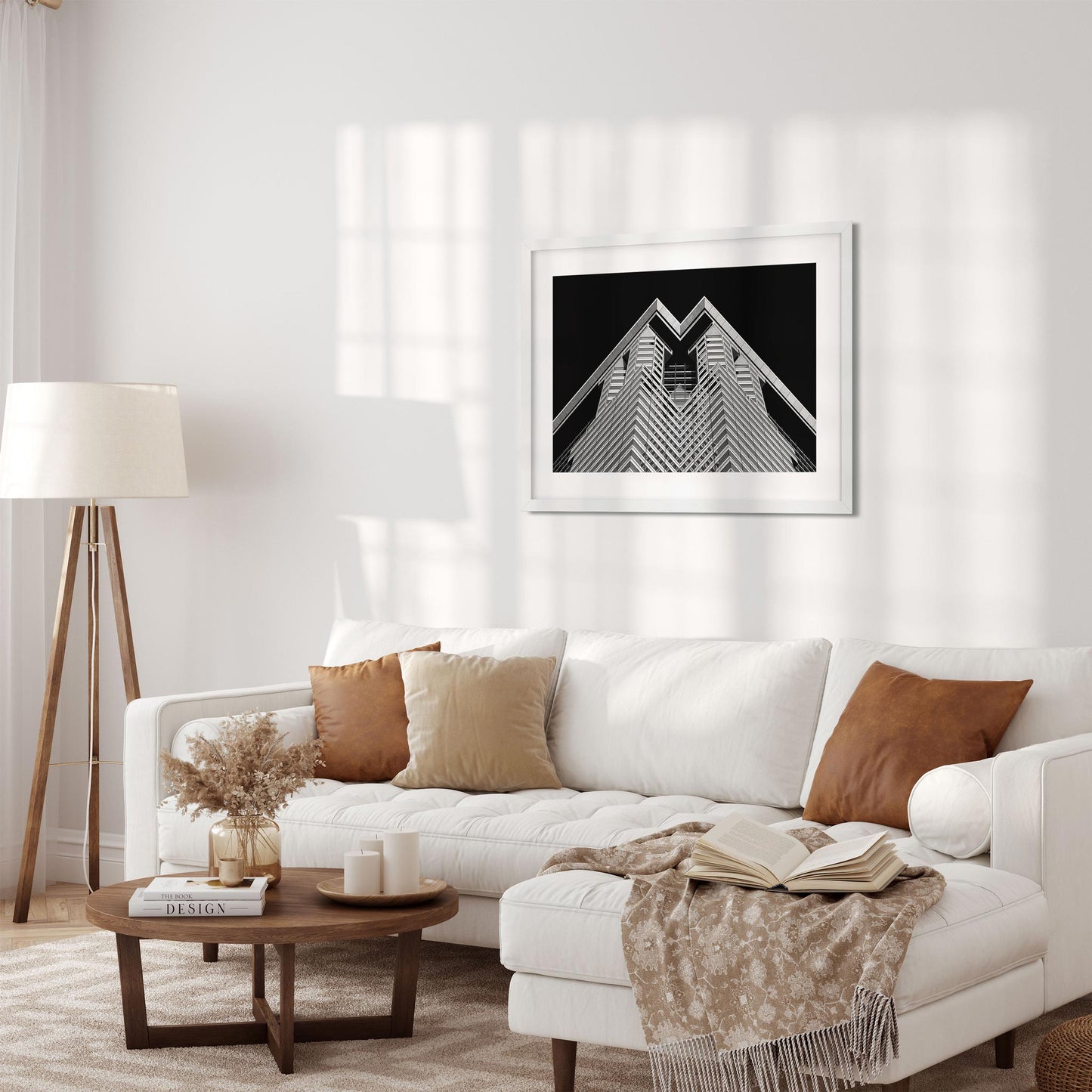 Black and white fine art print of 60 Wall Street Lower Manhattan New York City