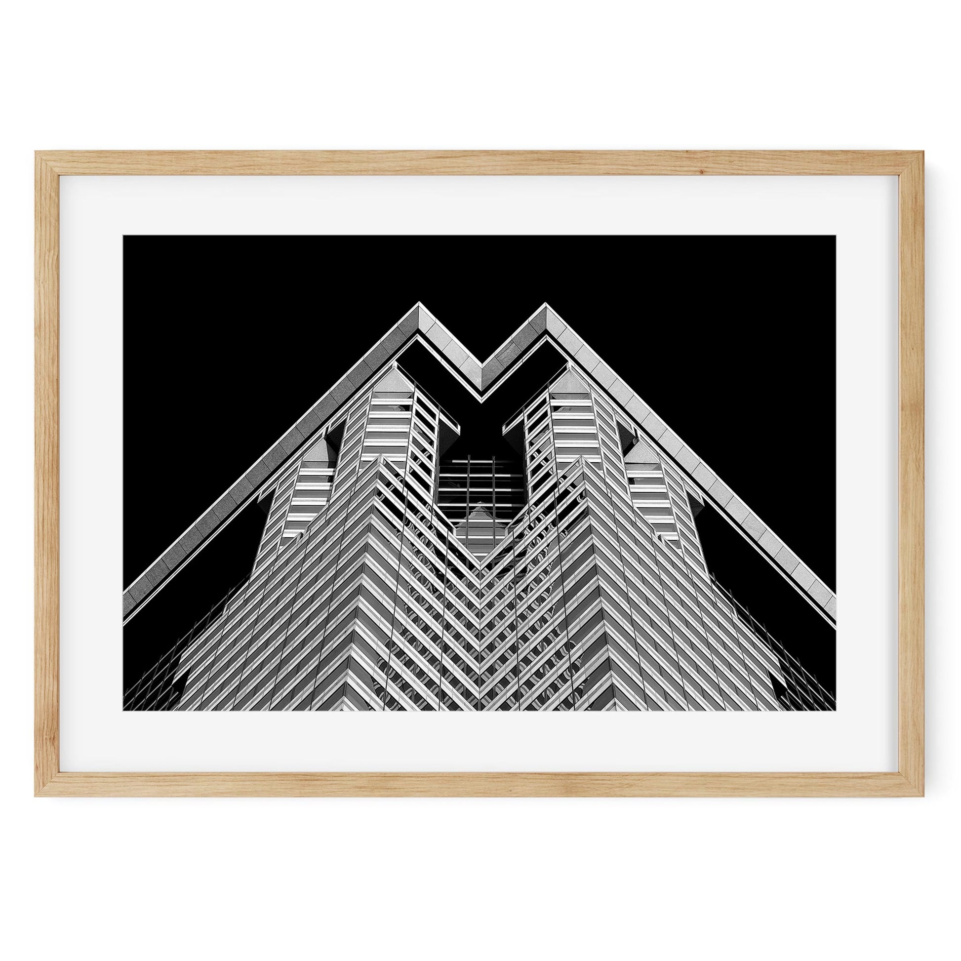 Black and white fine art print of 60 Wall Street Lower Manhattan New York City
