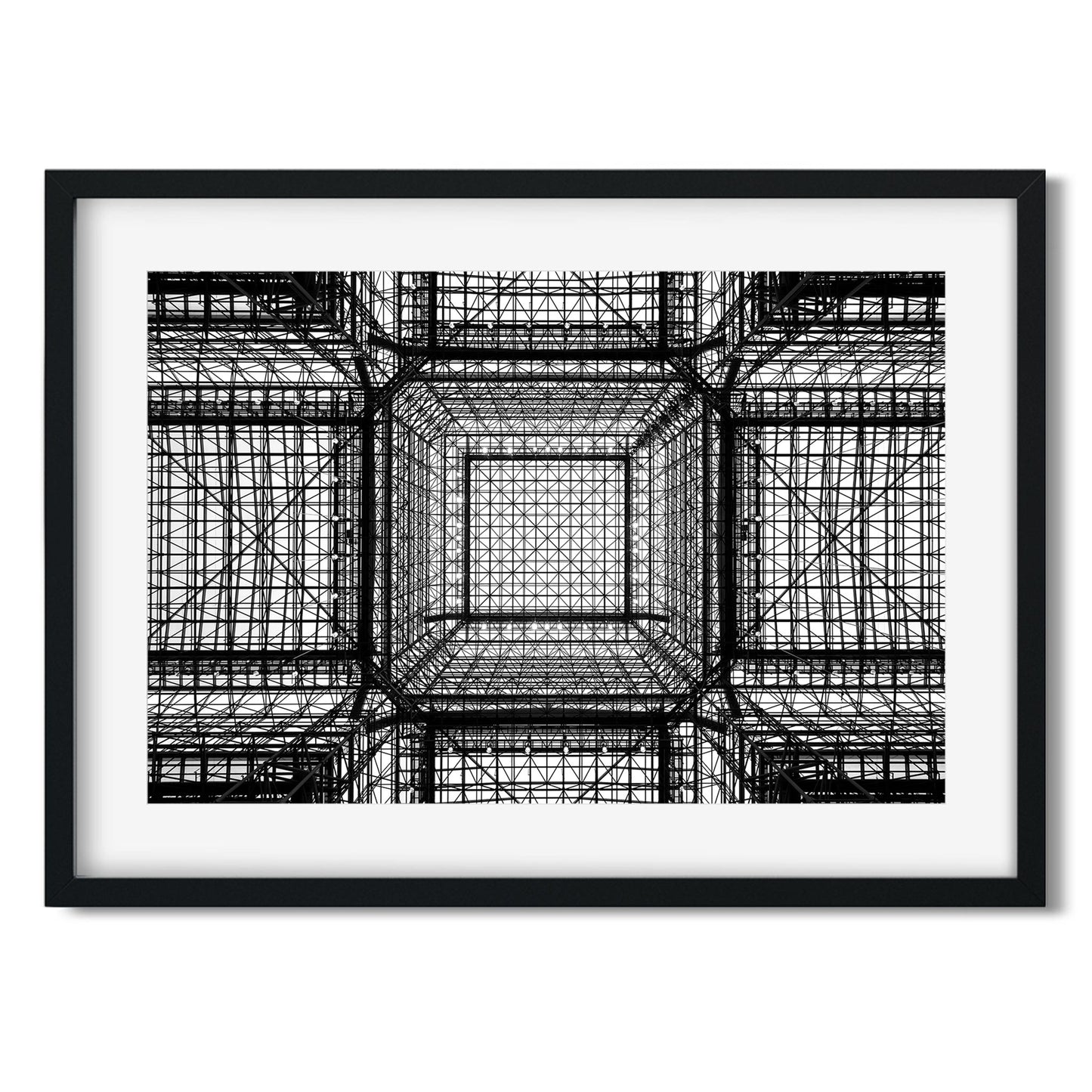 Black and white fine art print of Net, Jacob K. Javits Convention Center New York City