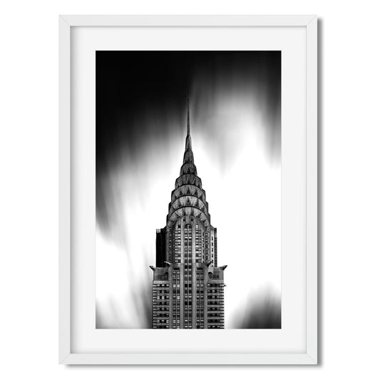 Black and white fine art print of Chrysler Building New York City