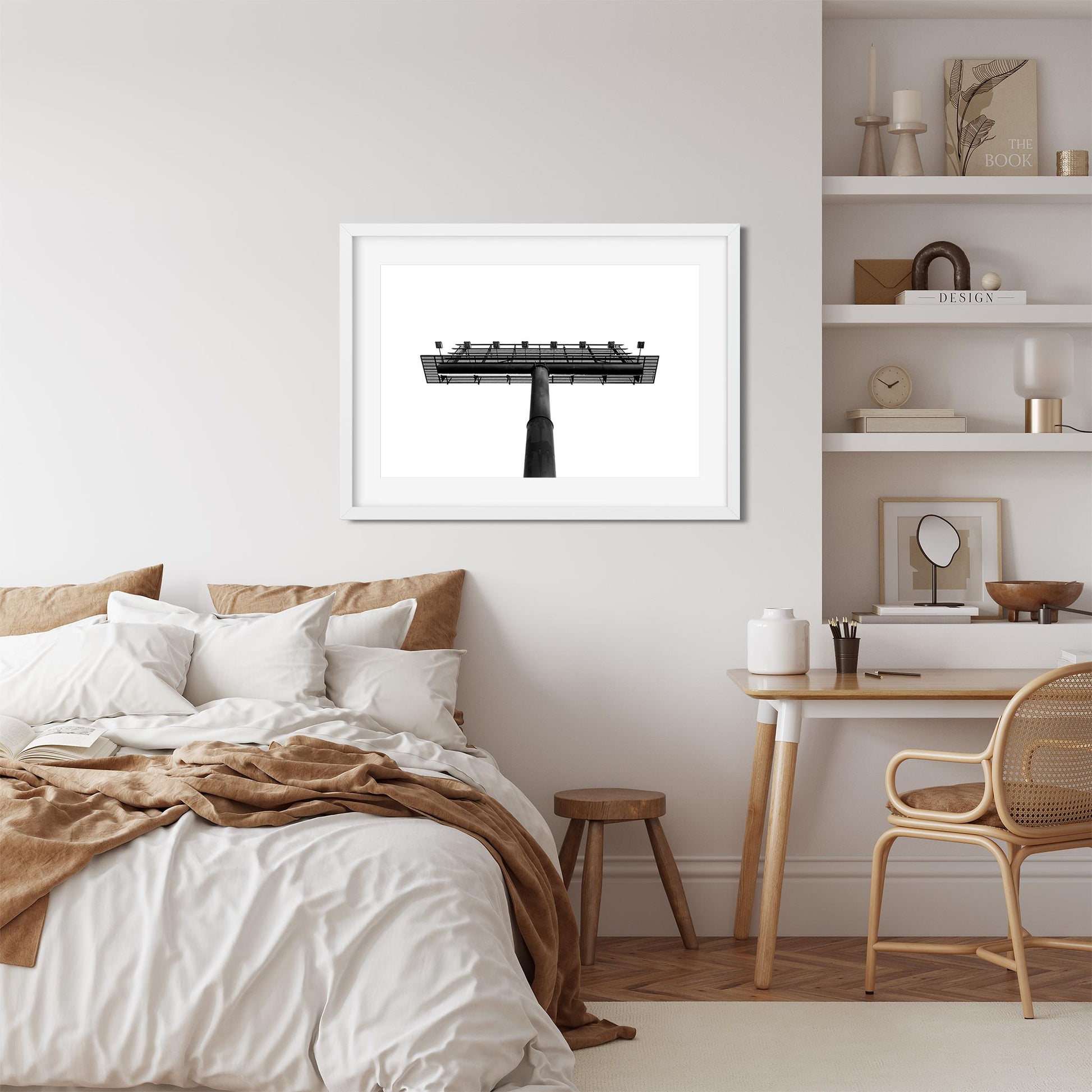 Black and White New York Architecture Fine Art Print of Billboard, Midtown Manhattan