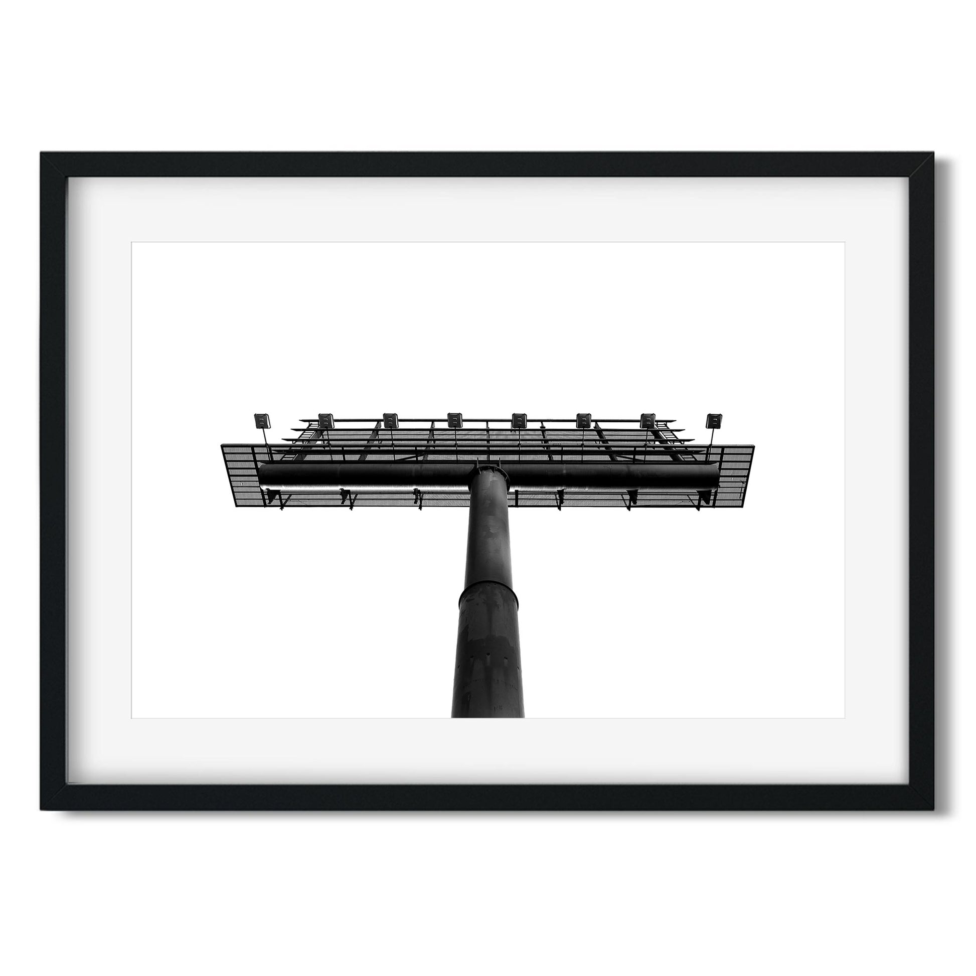 Black and White New York Architecture Fine Art Print of Billboard, Midtown Manhattan