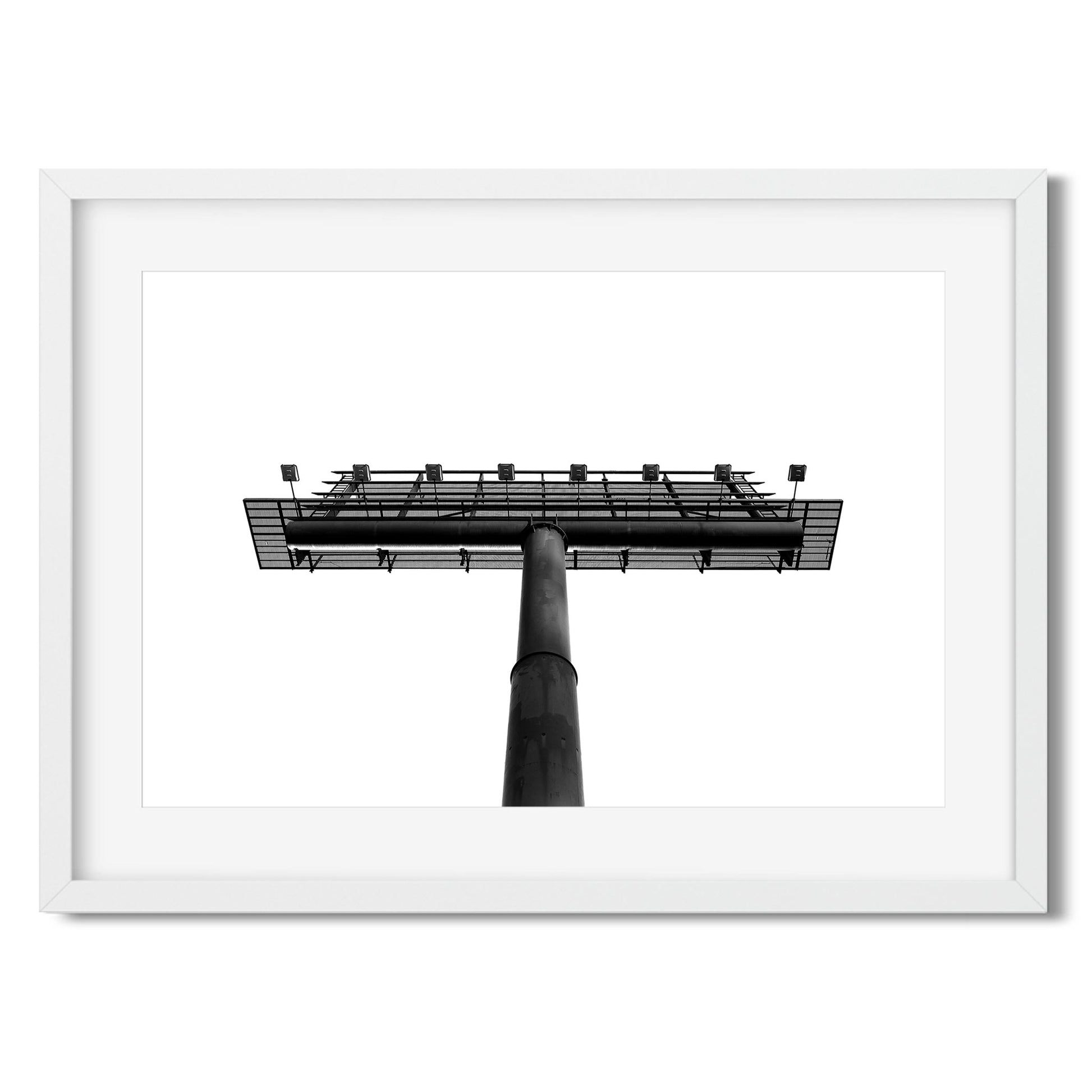 Black and White New York Architecture Fine Art Print of Billboard, Midtown Manhattan