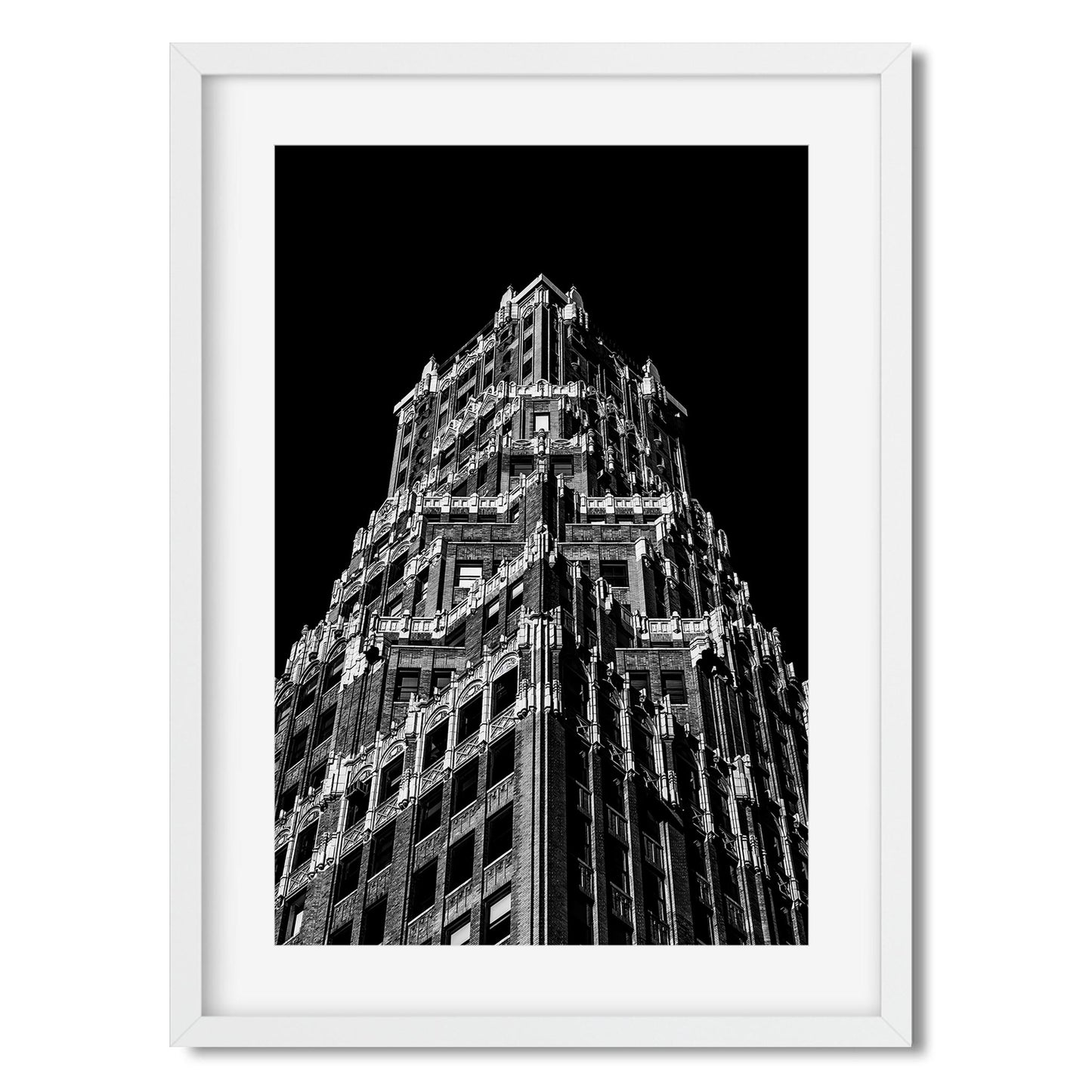 Black and whit fine art print of 66 Court Street, Brooklyn New York