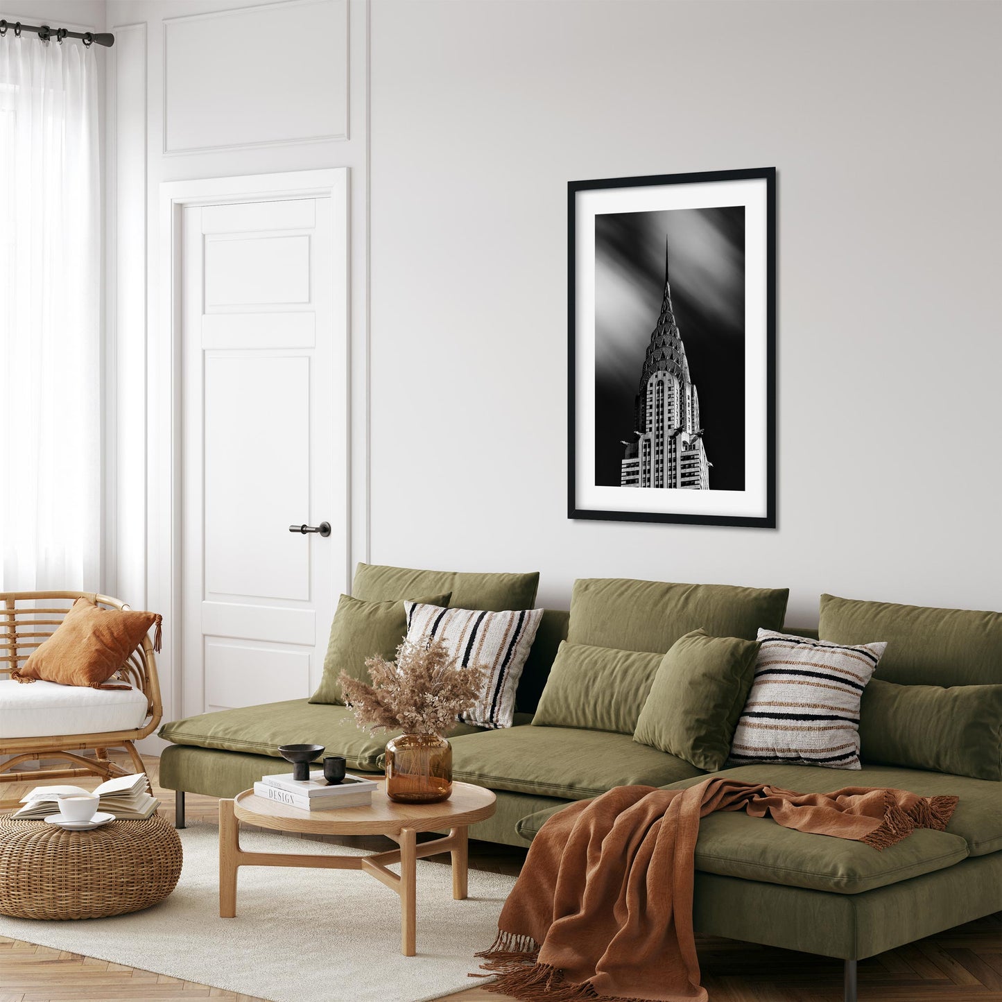 Black and white fine art print of Chrysler Building New York City