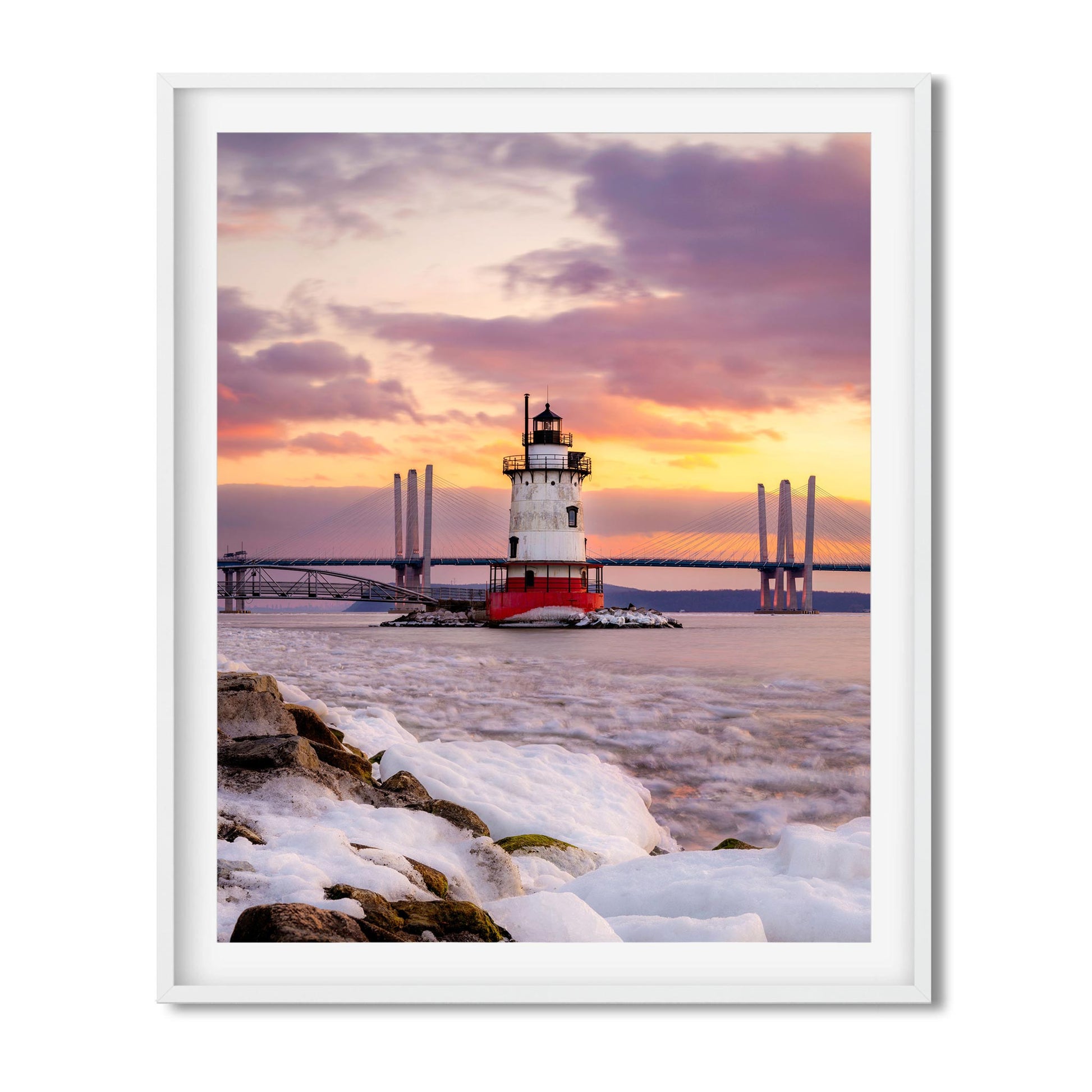 Fine art print of Tarrytown Sleepy Hollow Lighthouse at sunset, New York