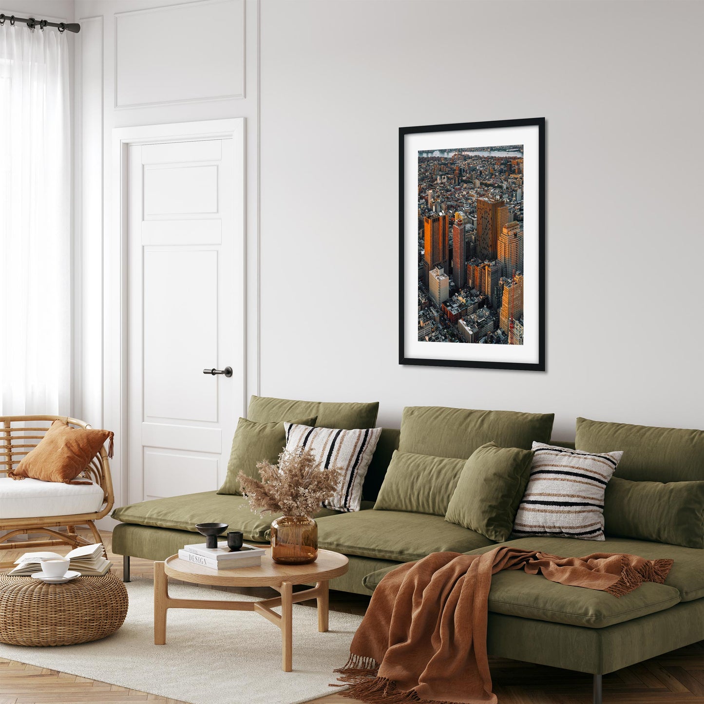 Fine art print of Civic Center Manhattan at Sunset