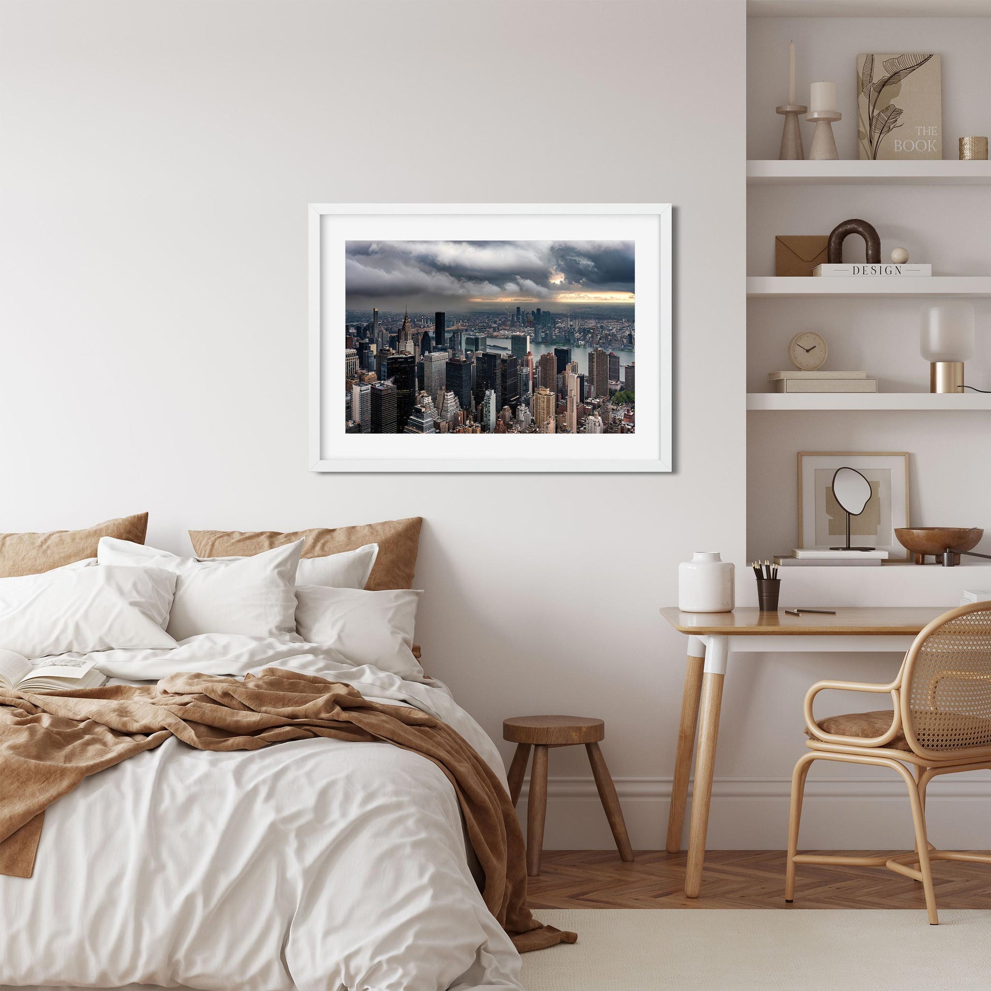 Fine art print of Storm Clouds Move Over Midtown Manhattan and Queens NYC