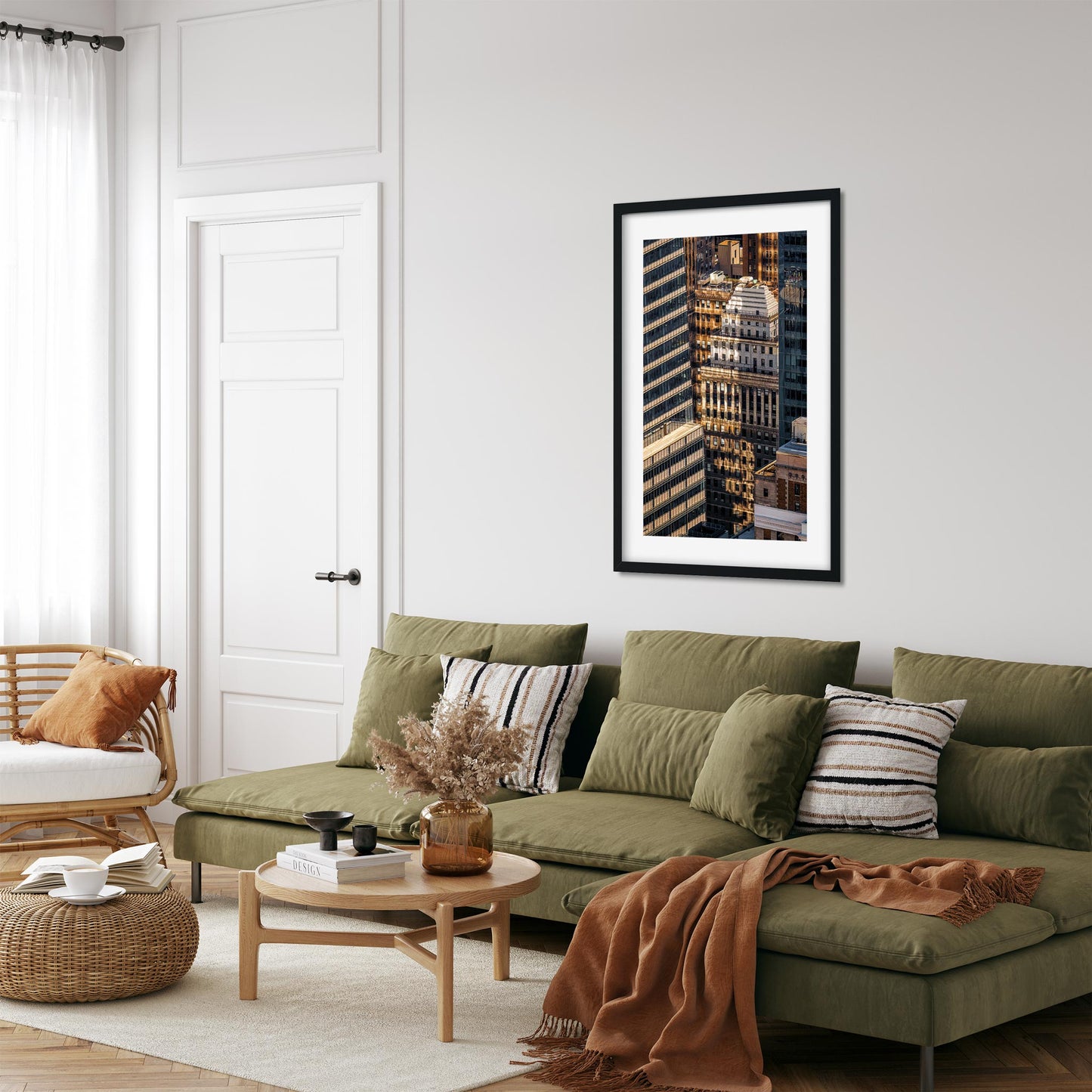 Fine art print of Winter Sunset Reflect on The Building of Murray Hill Midtown Manhattan NYC