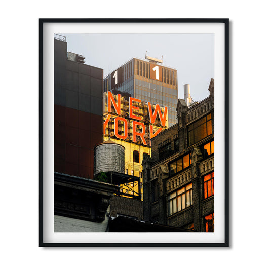Fine art print of Water Tower with New Yorker sign in Hell's Kitchen Manhattan New York City