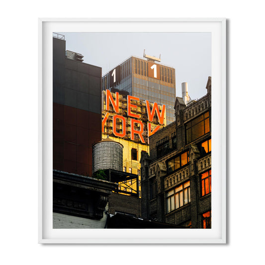 Fine art print of Water Tower with New Yorker sign in Hell's Kitchen Manhattan New York City