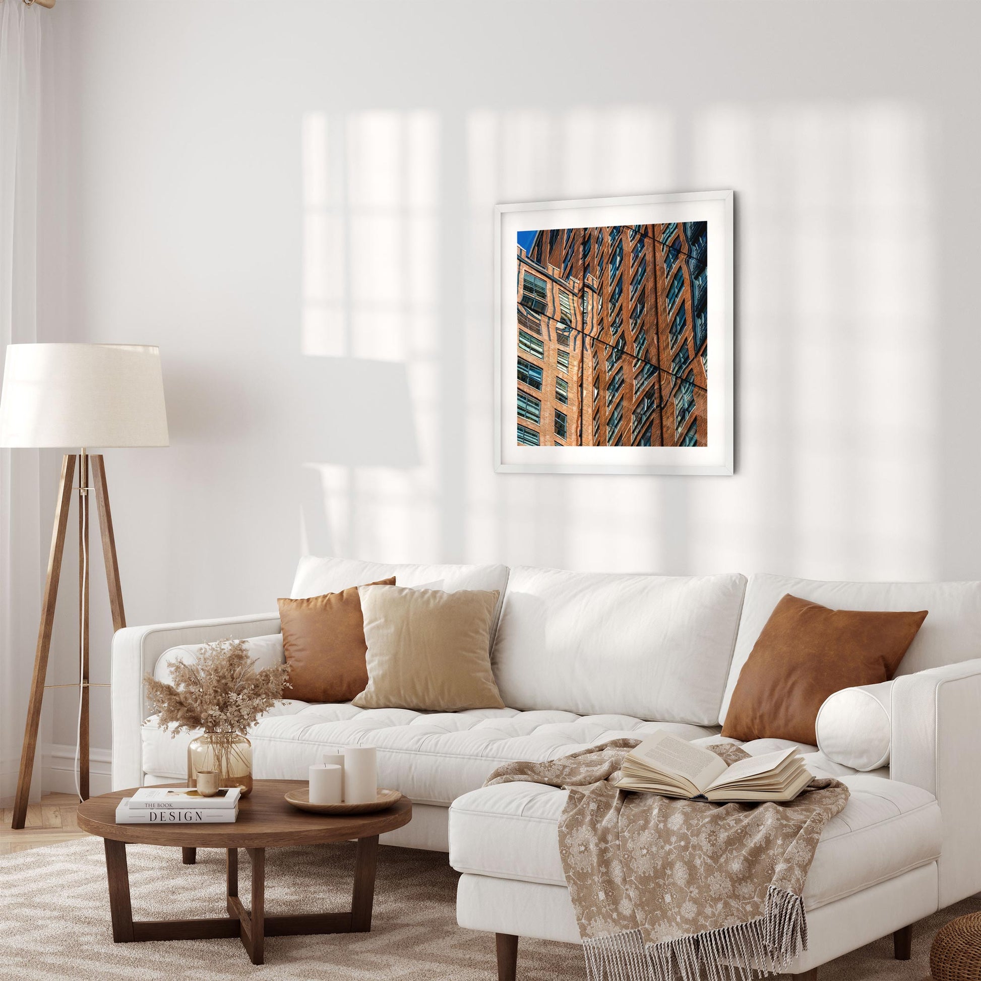 Fine art print of abstract building reflection in High Line Chelsea NYC
