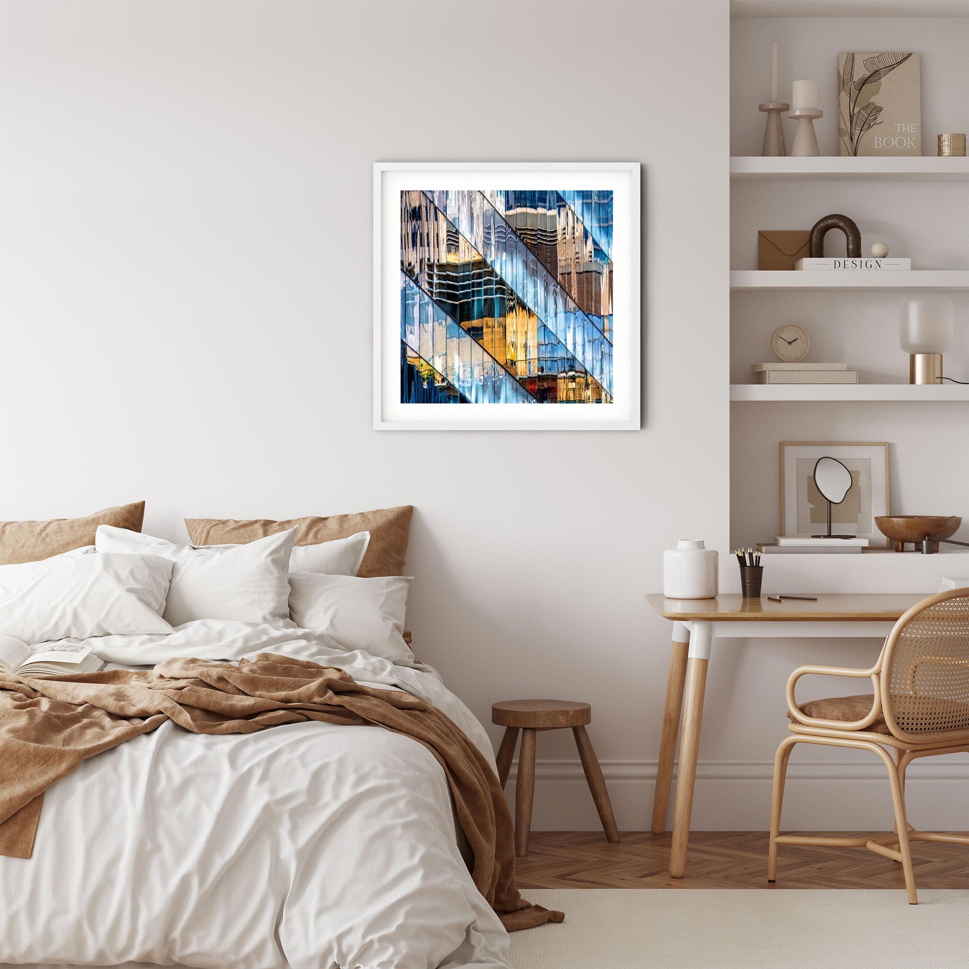 Fine art print of abstract building reflections in Midtown East New York City