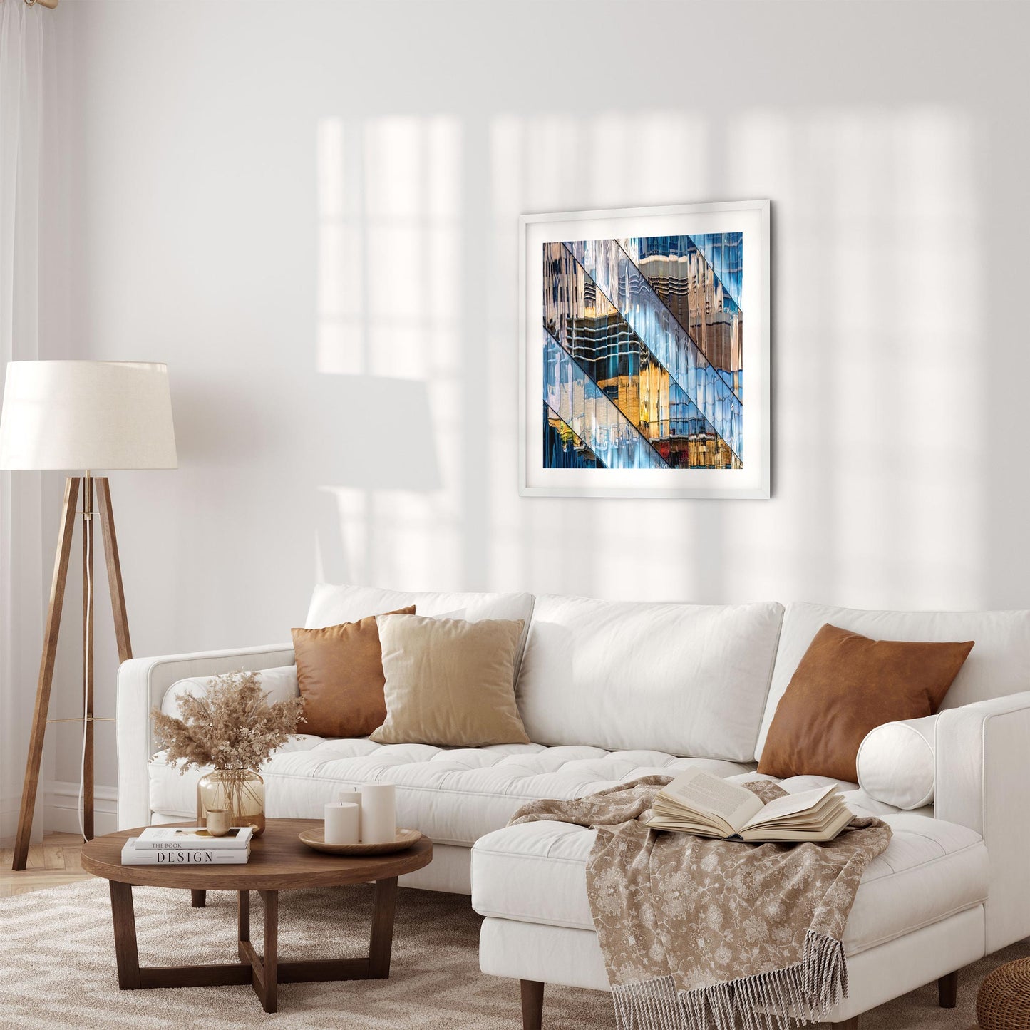Fine art print of abstract building reflections in Midtown East New York City