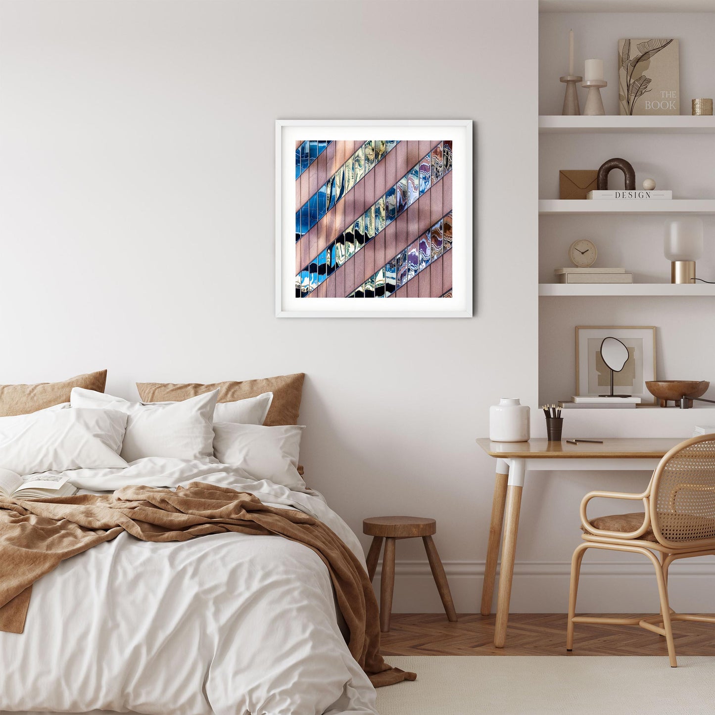 Fine art print of abstract building reflection in Midtown East New York City