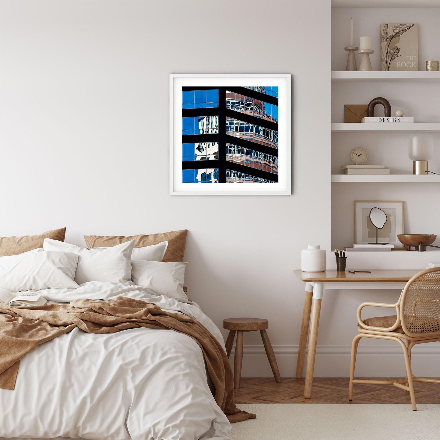 Fine art print of abstract building reflection in Midtown East New York City