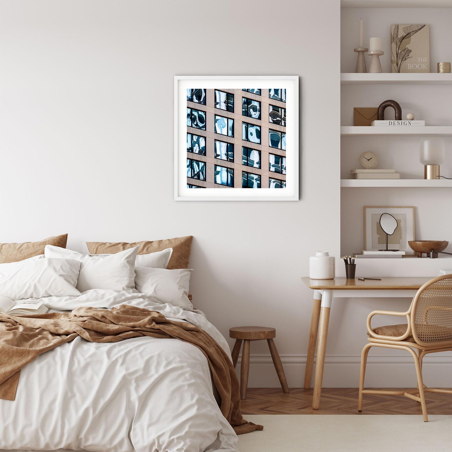 Fine art print of abstract building reflection in Midtown East New York City