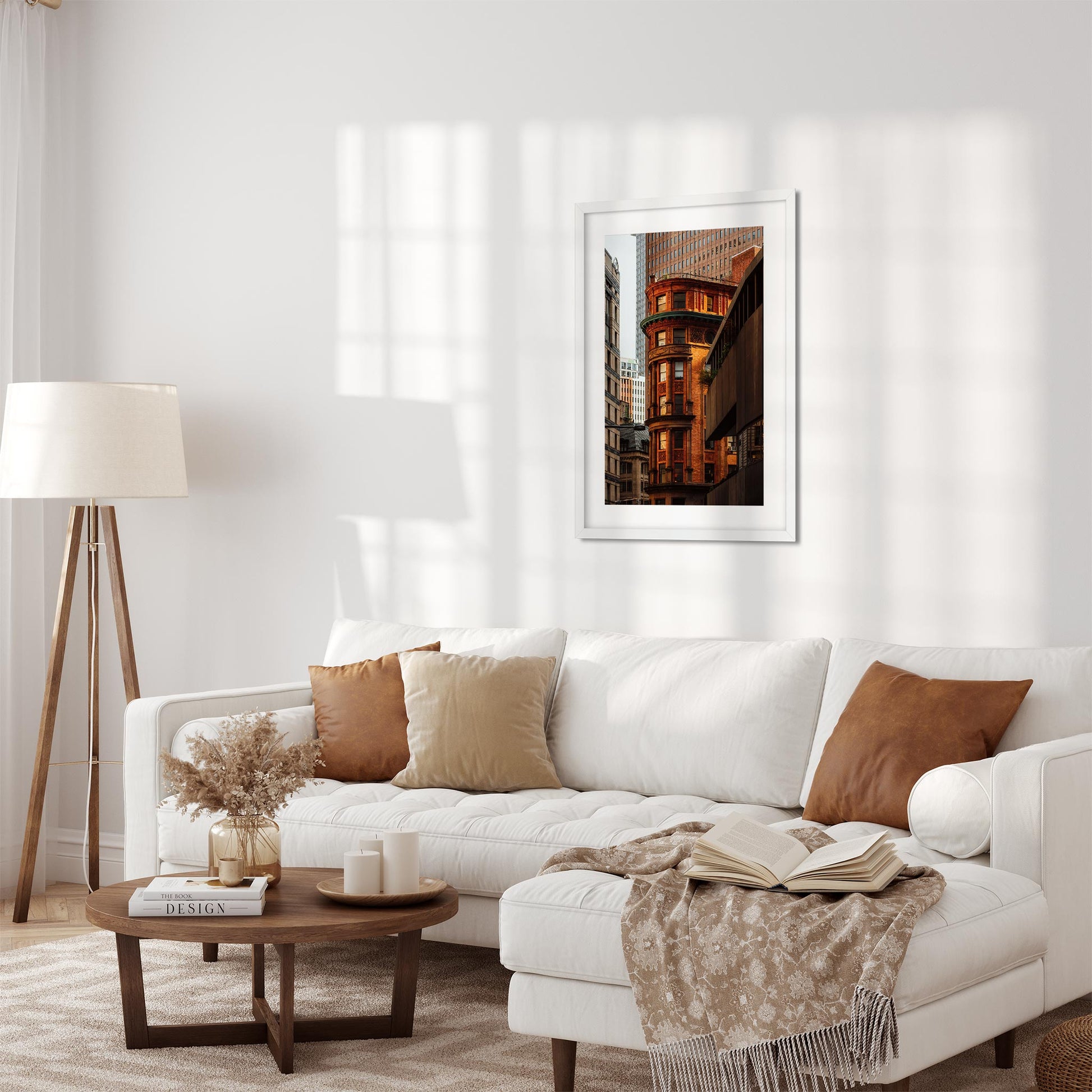 New York Cityscape Photography Color Fine Art Print of Delmonico's Lower Manhattan at sunset